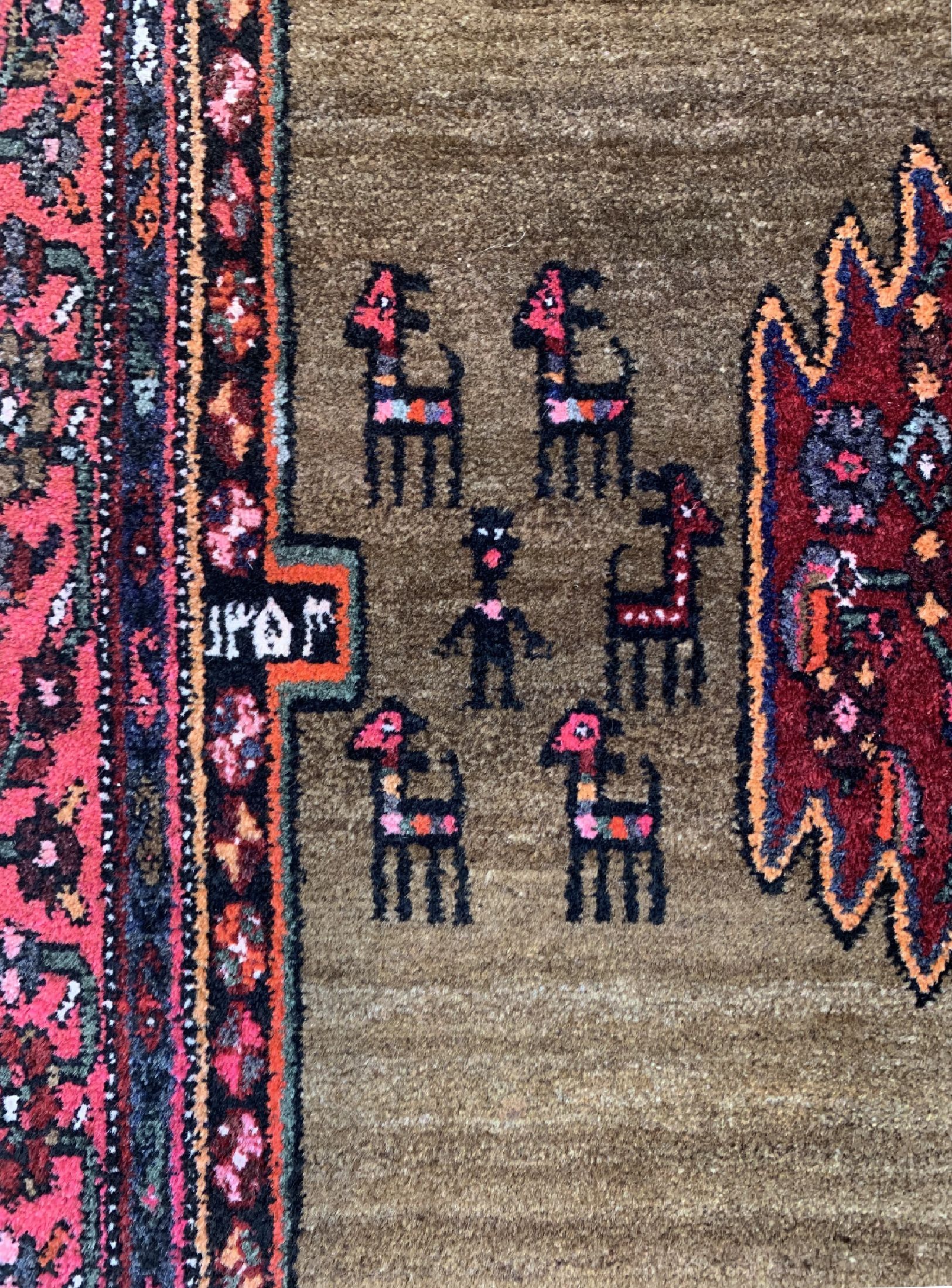 Detail c: Gholtogh, Persien, datiert 1972, Wolle auf Baumwolle, ca. 239 x 131 cm, EHZ: 2