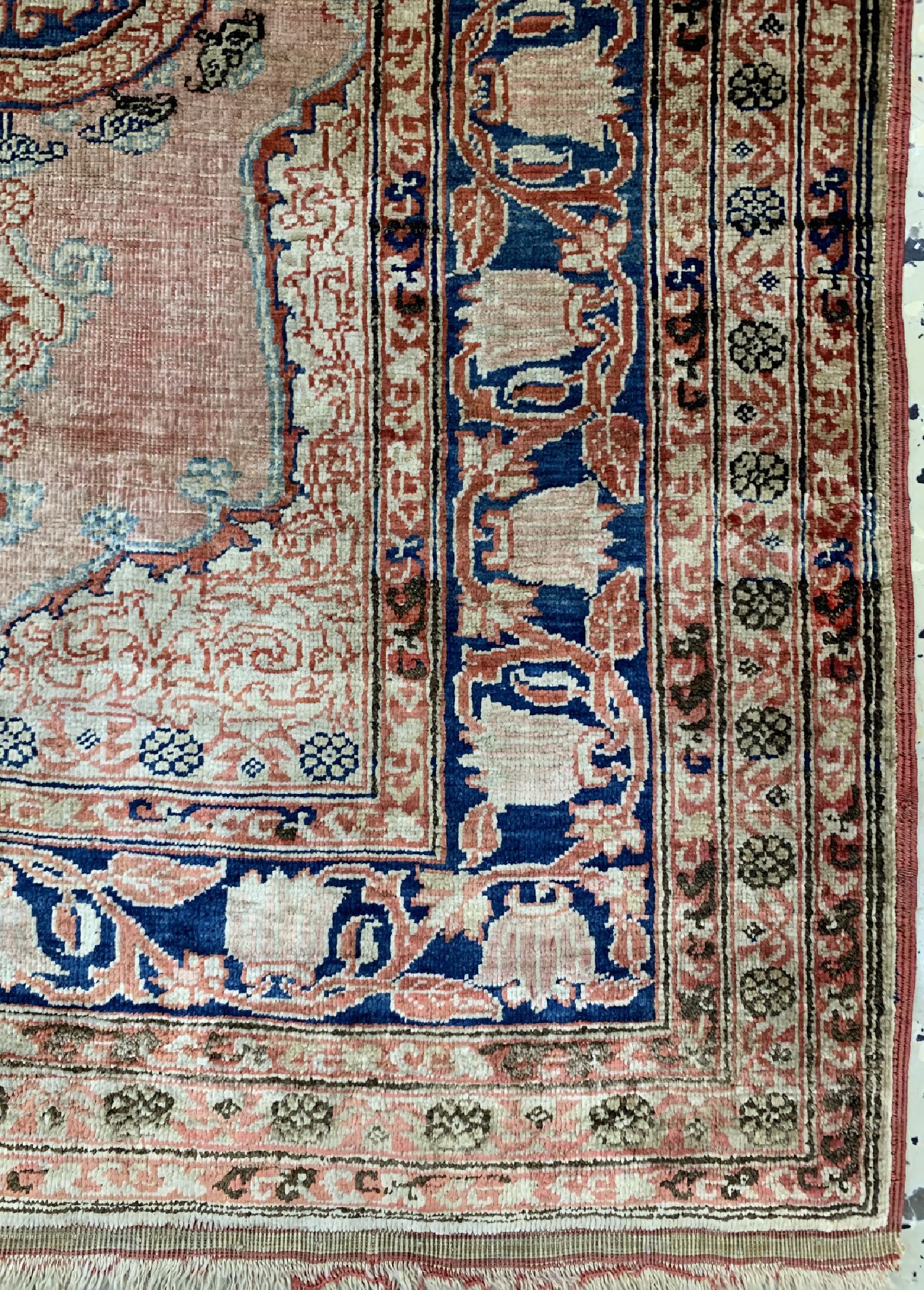 Detail a: Seiden Täbriz"Hadji-Jalili", Persien, 19.Jhd, reine Naturseide, ca. 82 x 60 cm, EHZ:2.