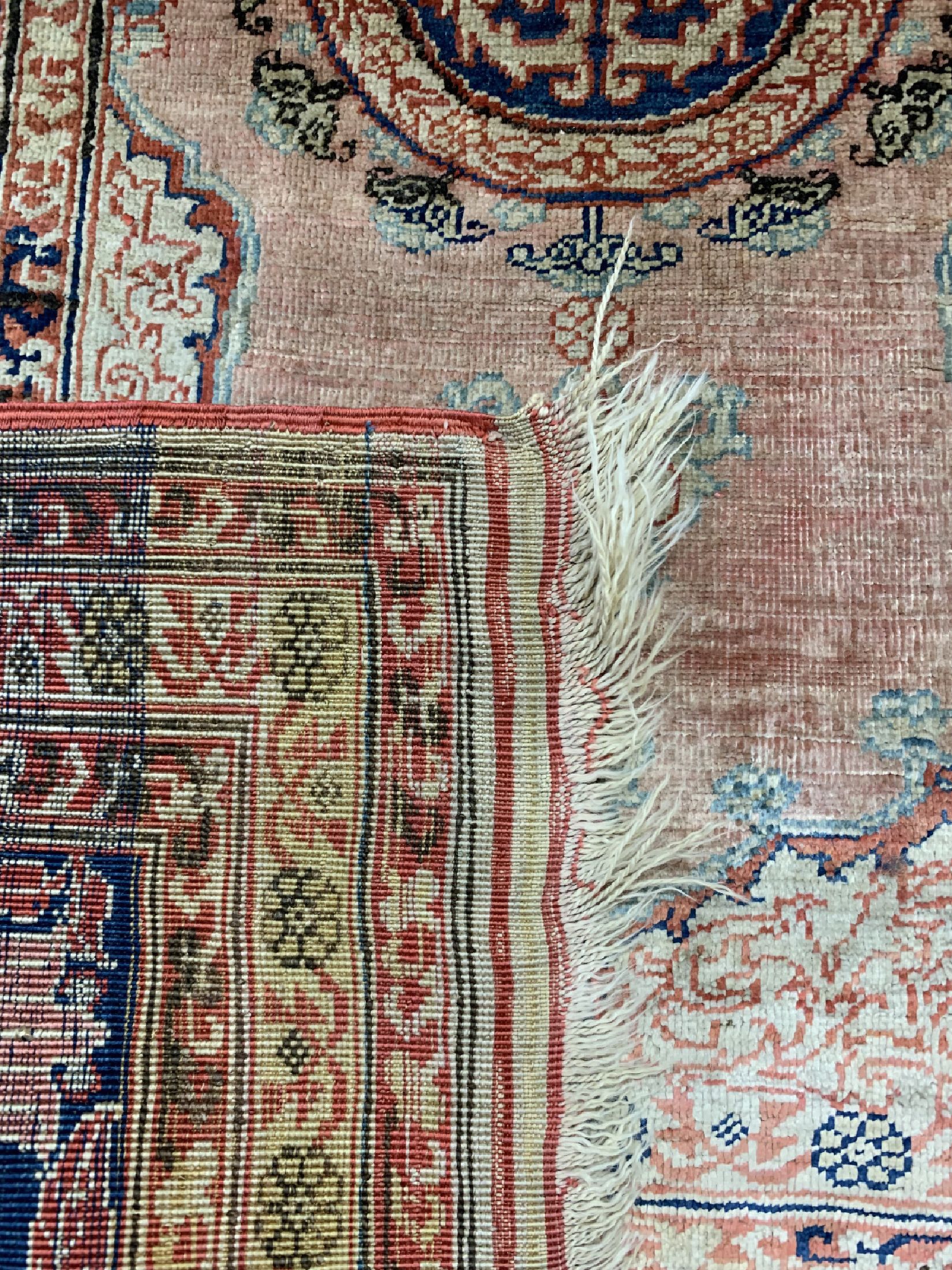 Detail d: Seiden Täbriz"Hadji-Jalili", Persien, 19.Jhd, reine Naturseide, ca. 82 x 60 cm, EHZ:2.