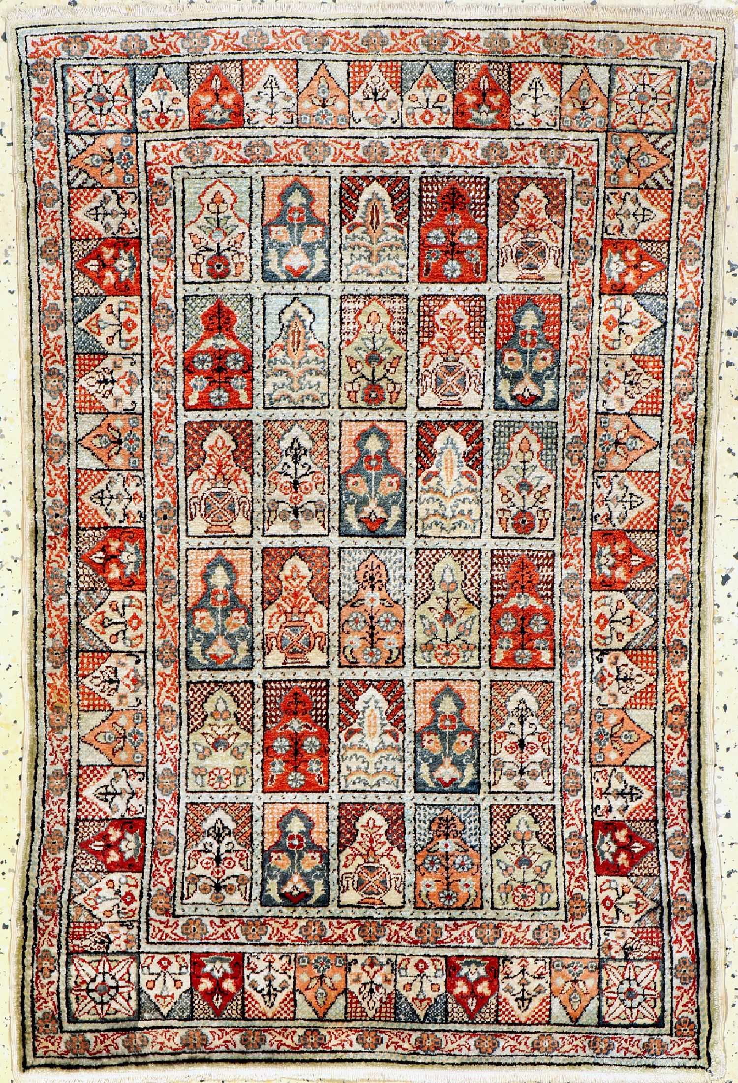 Seiden Kayseri alt, Türkei, um 1960, reine Naturseide, ca. 100 x 70 cm, EHZ: 2