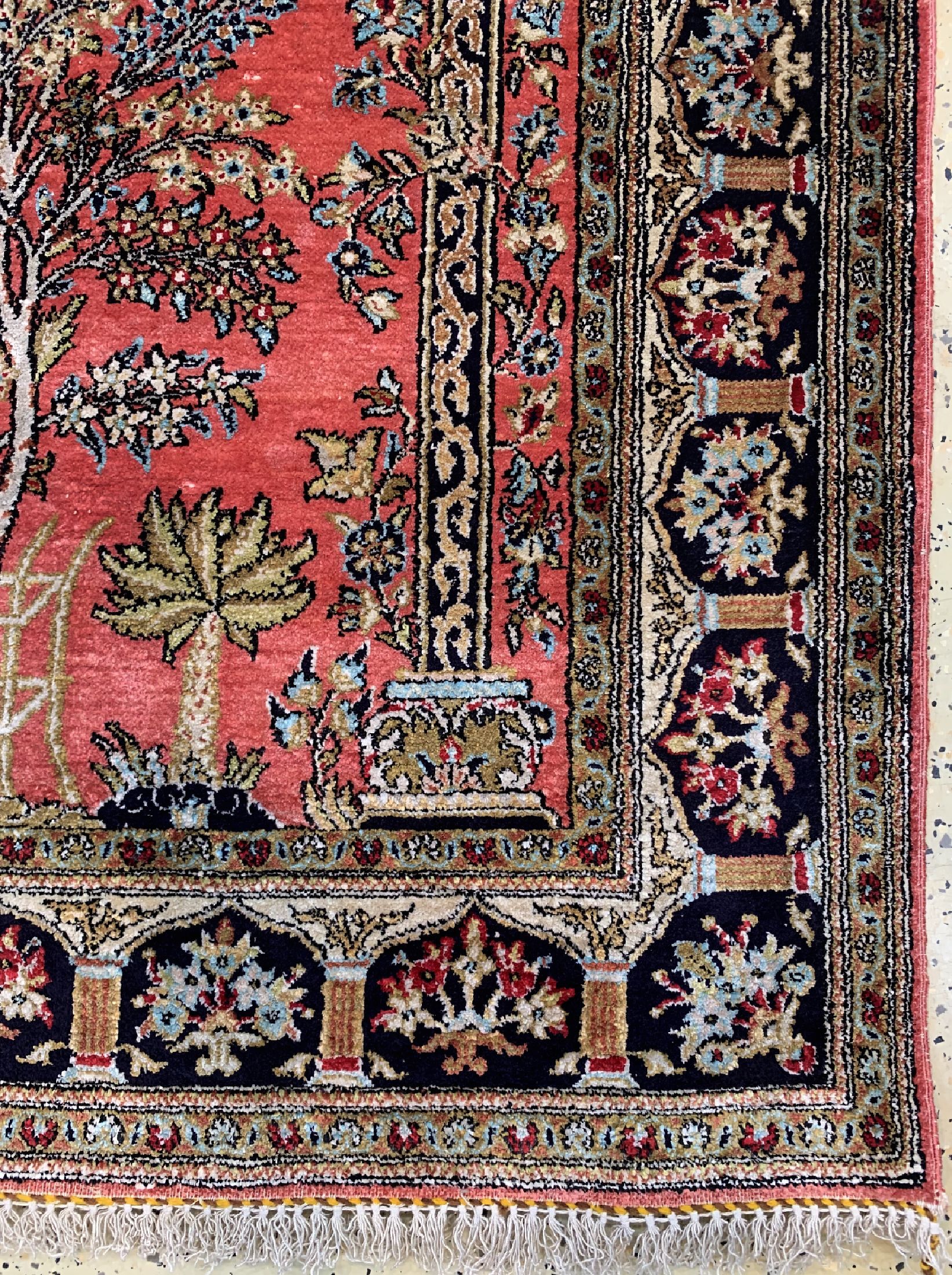 Detail a: Ghom Seide, Persien, um 1960, reine Naturseide, ca. 155 x 100 cm, EHZ: 2