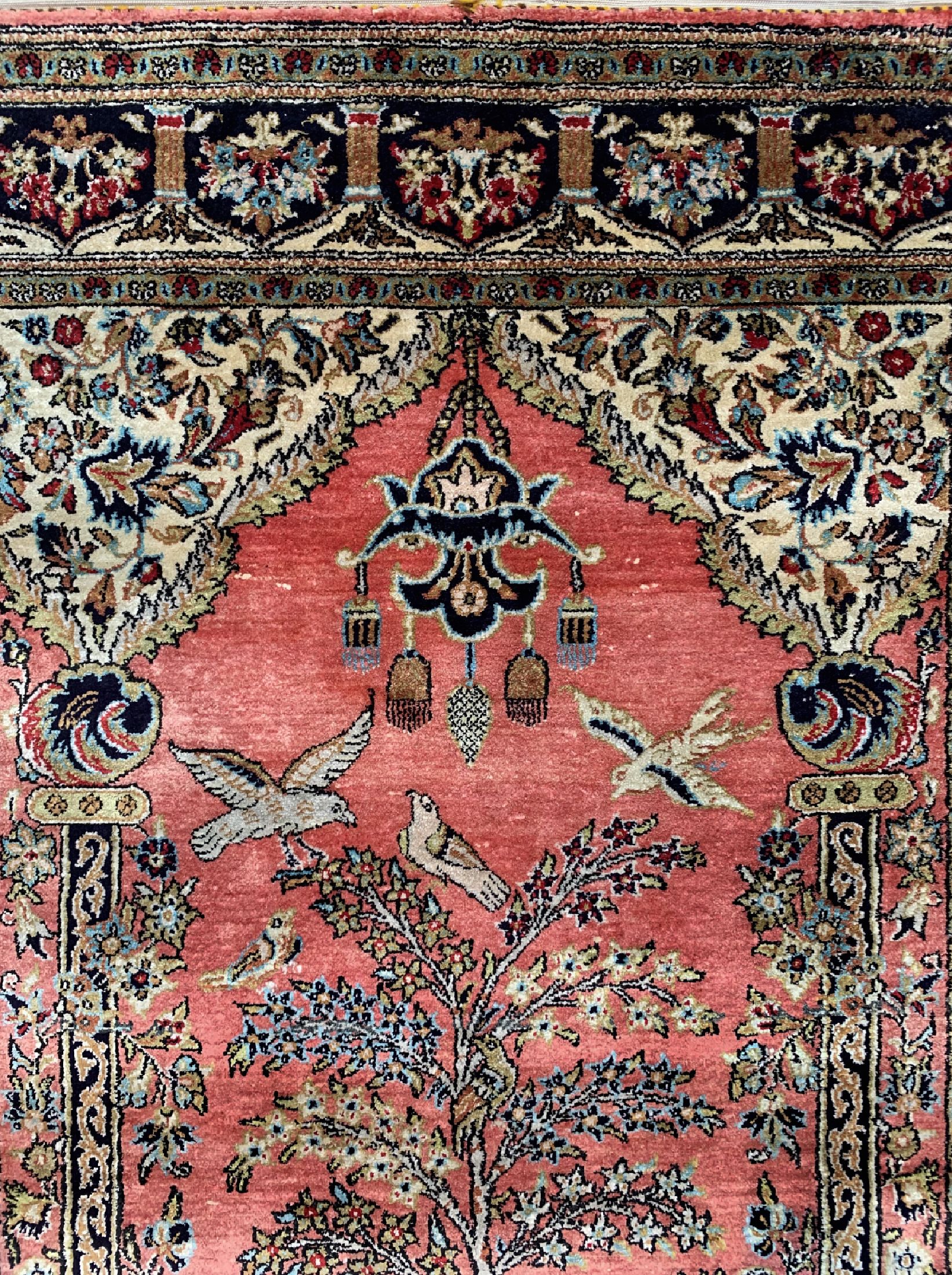 Detail c: Ghom Seide, Persien, um 1960, reine Naturseide, ca. 155 x 100 cm, EHZ: 2
