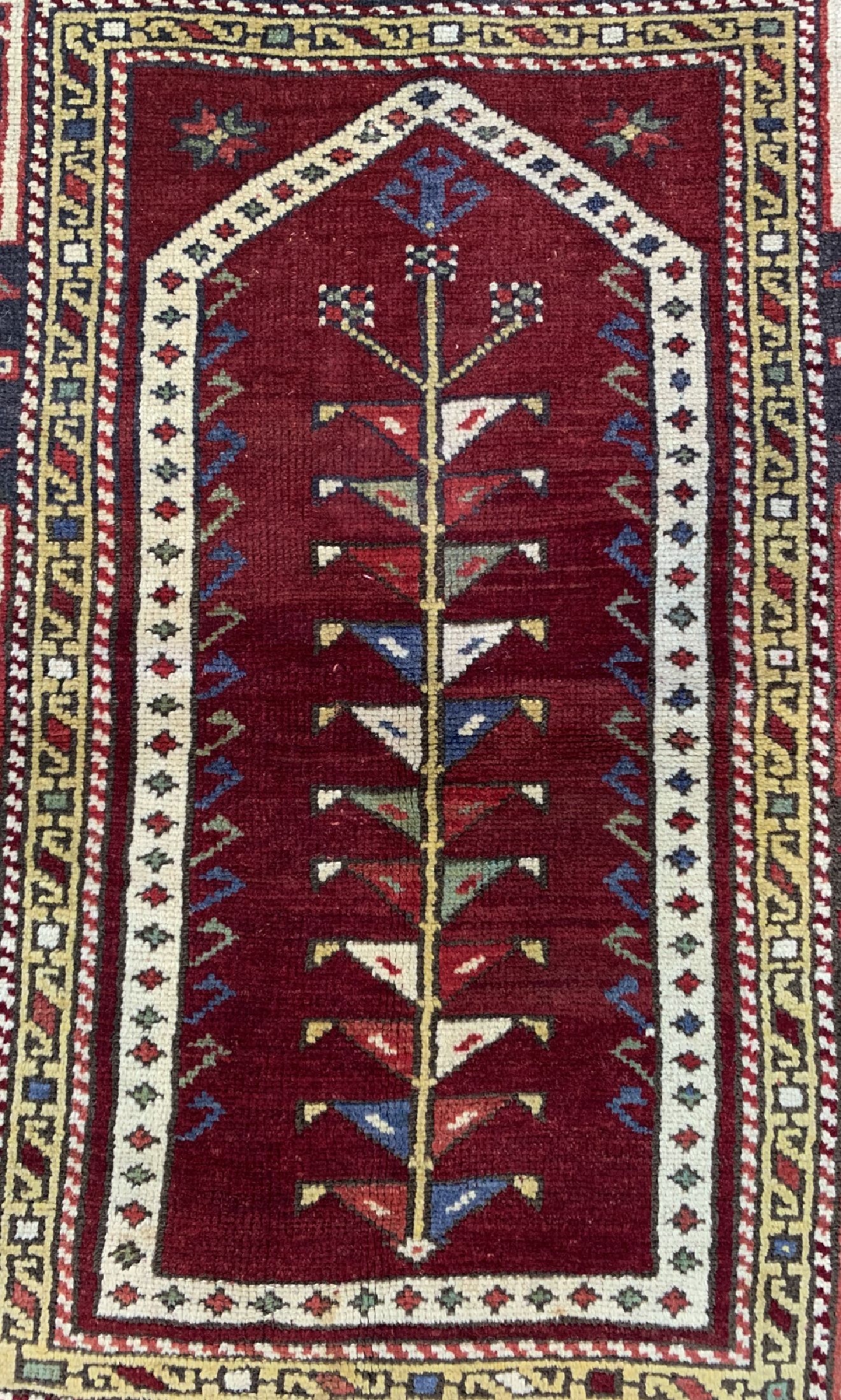 Detail b: Bergama alt, Türkei, um 1950, Wolle auf Wolle, ca. 140 x 100 cm, EHZ: 2