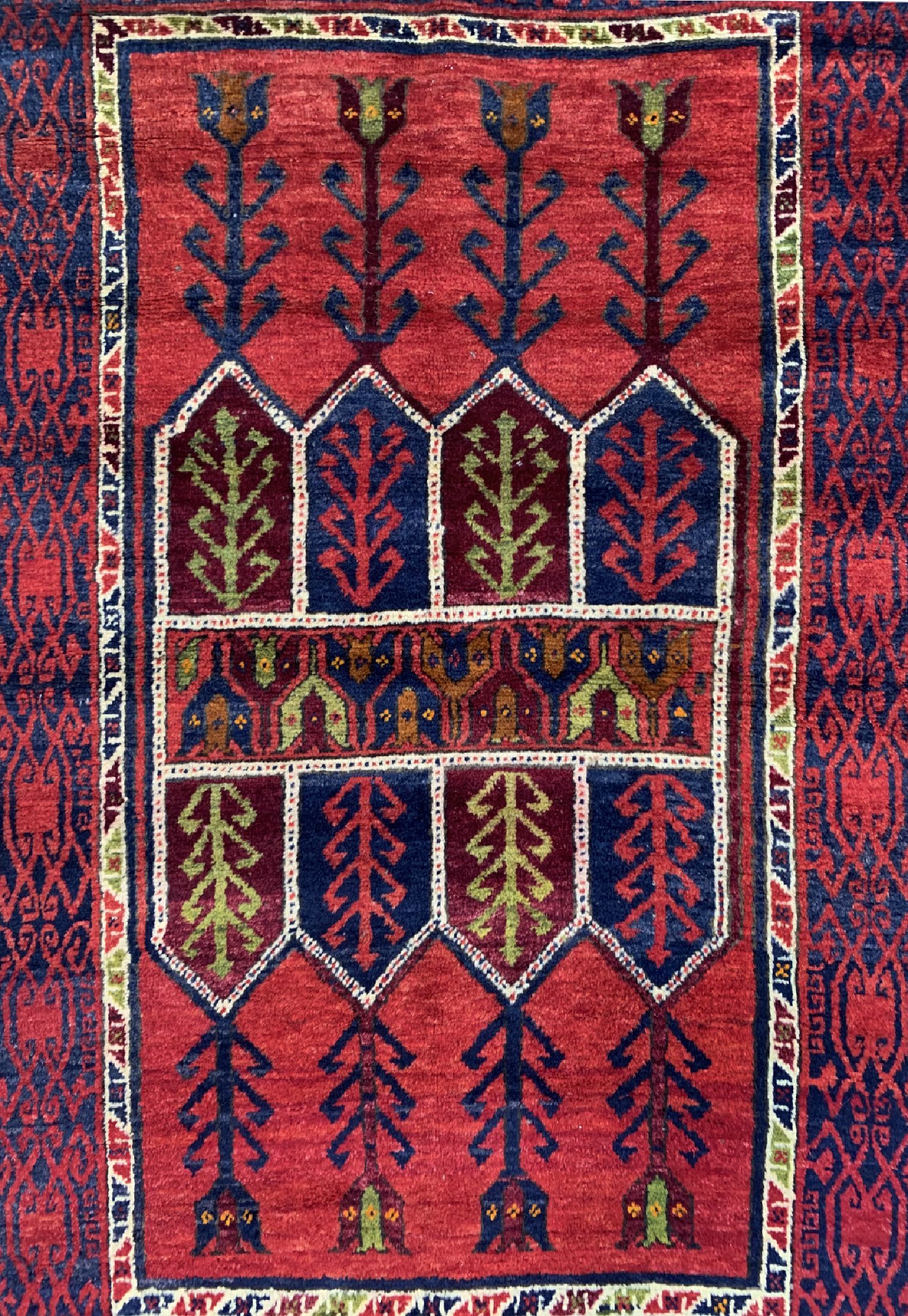 Detail b: Yahyale alt, Türkei, um 1950, Wolle auf Wolle, ca. 180 x 120 cm, EHZ: 2