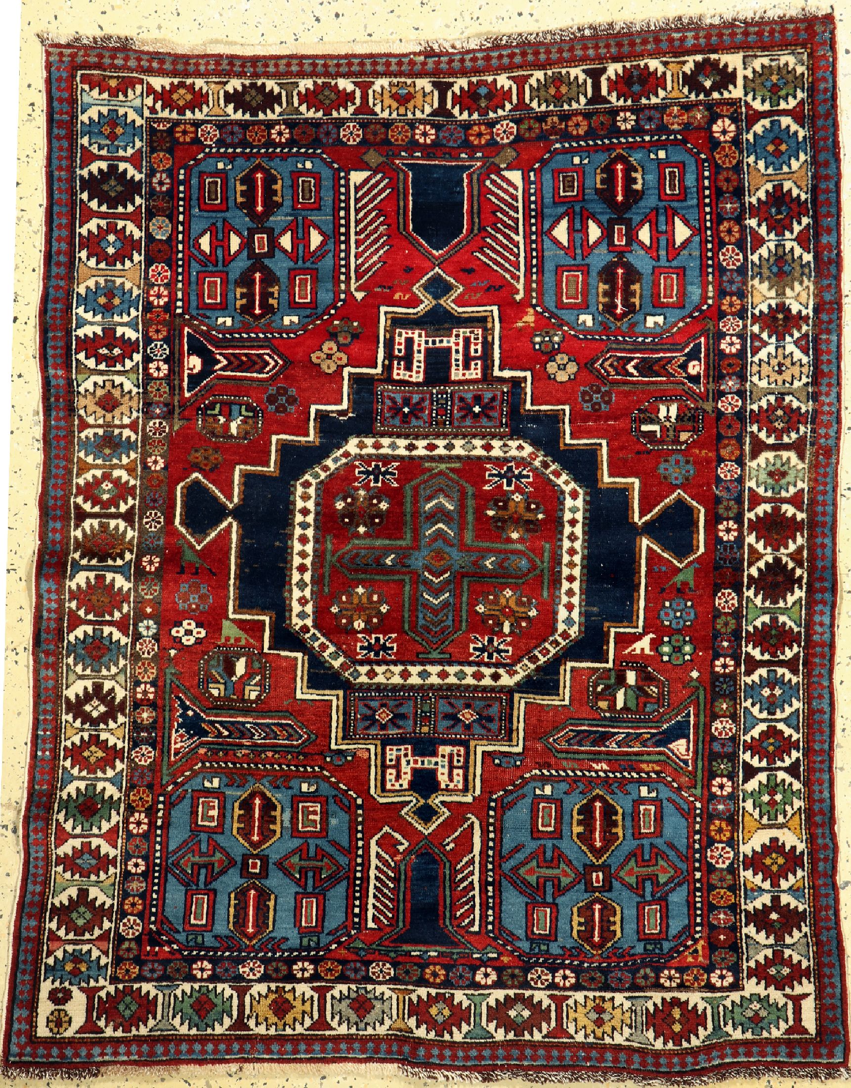 "Tachteh"Schirwan, Kaukasus, um 1930, Wolleauf Wolle, ca. 155 x 120 cm, EHZ: 2-3