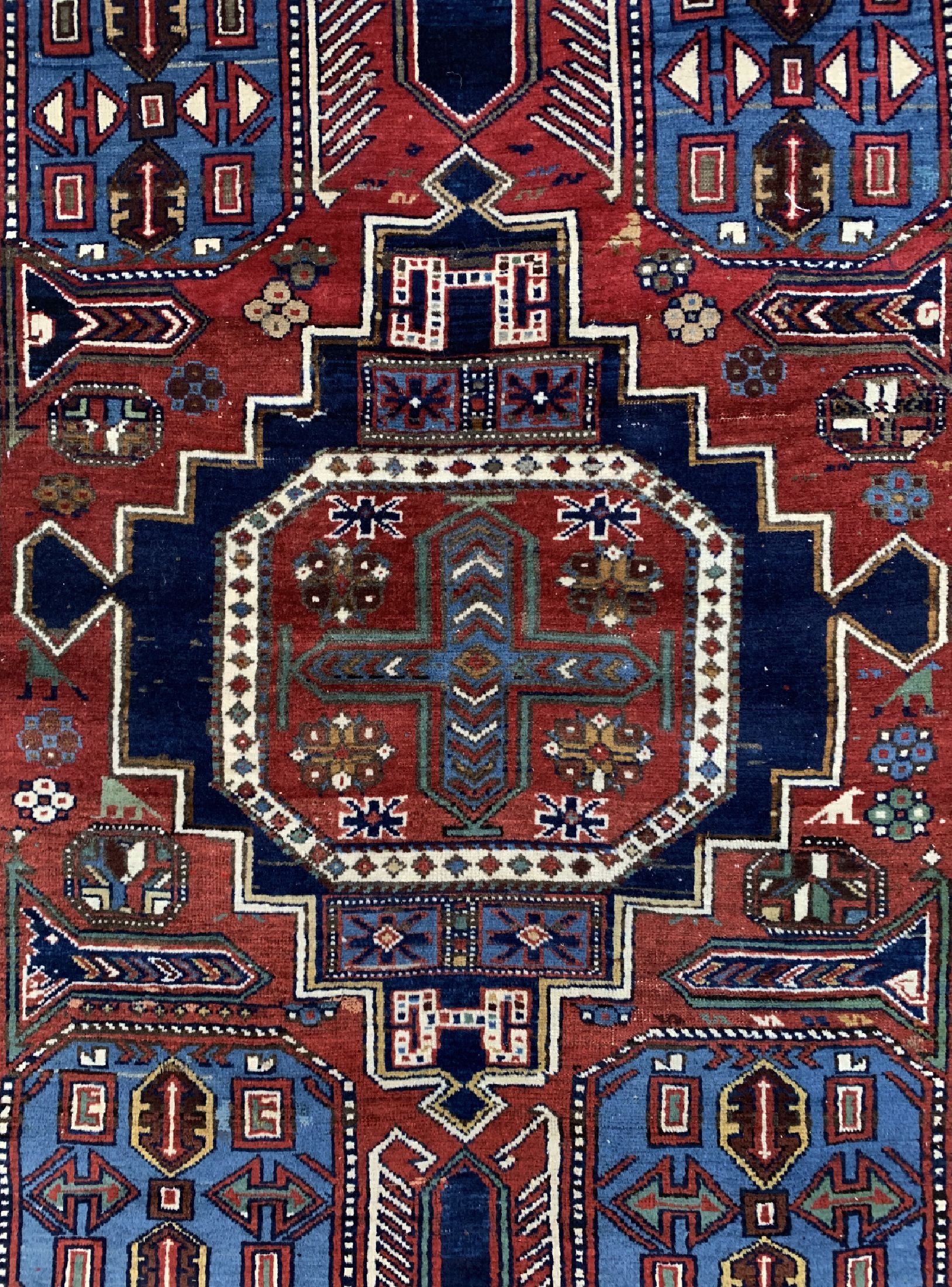Detail b: "Tachteh"Schirwan, Kaukasus, um 1930, Wolleauf Wolle, ca. 155 x 120 cm, EHZ: 2-3