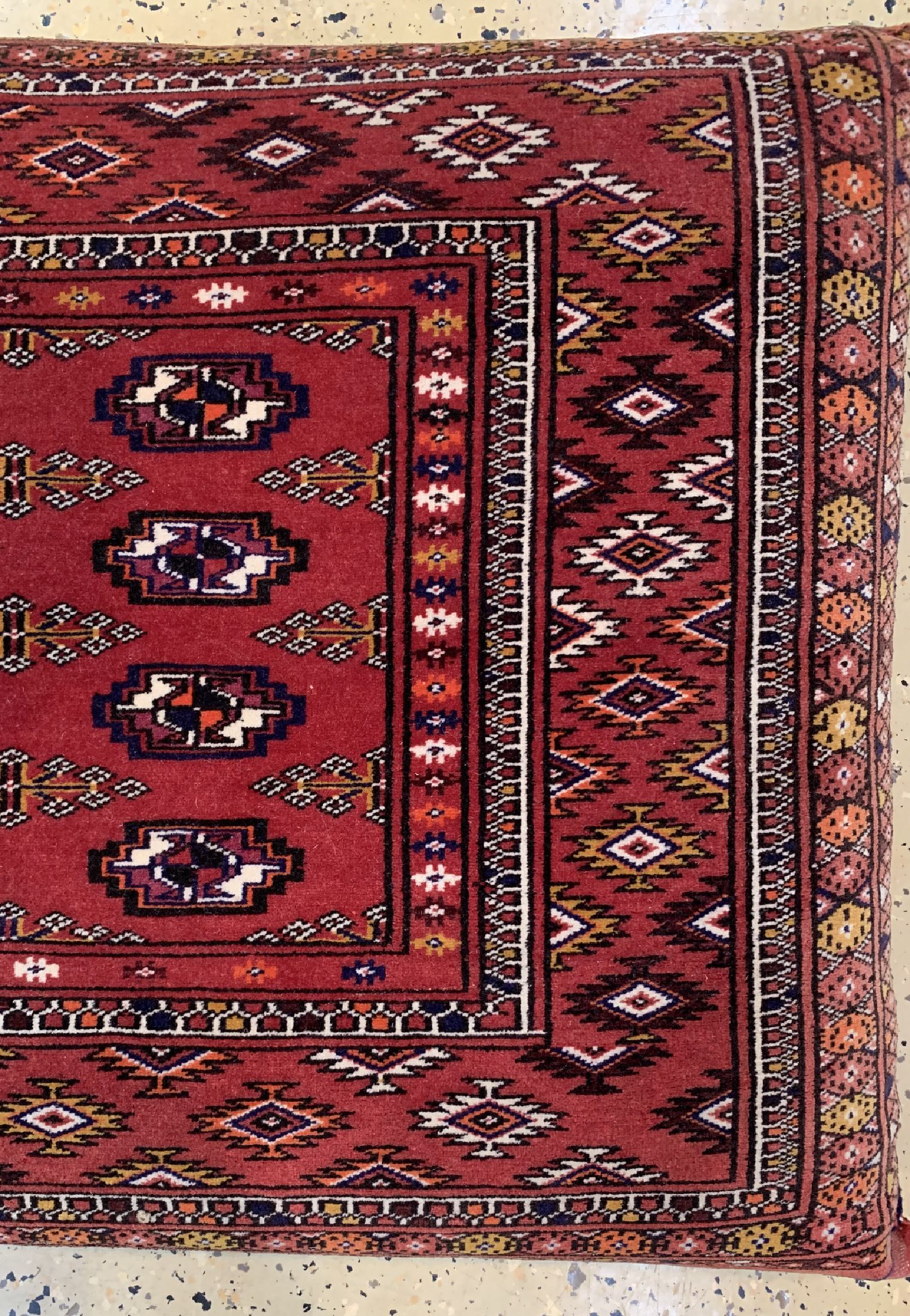 Detail a: Torkmen"Kissen", Persien, ca. 50 Jahre, Wolle auf Wolle(gefüllt), ca. 123 x 65 cm, EHZ: 2