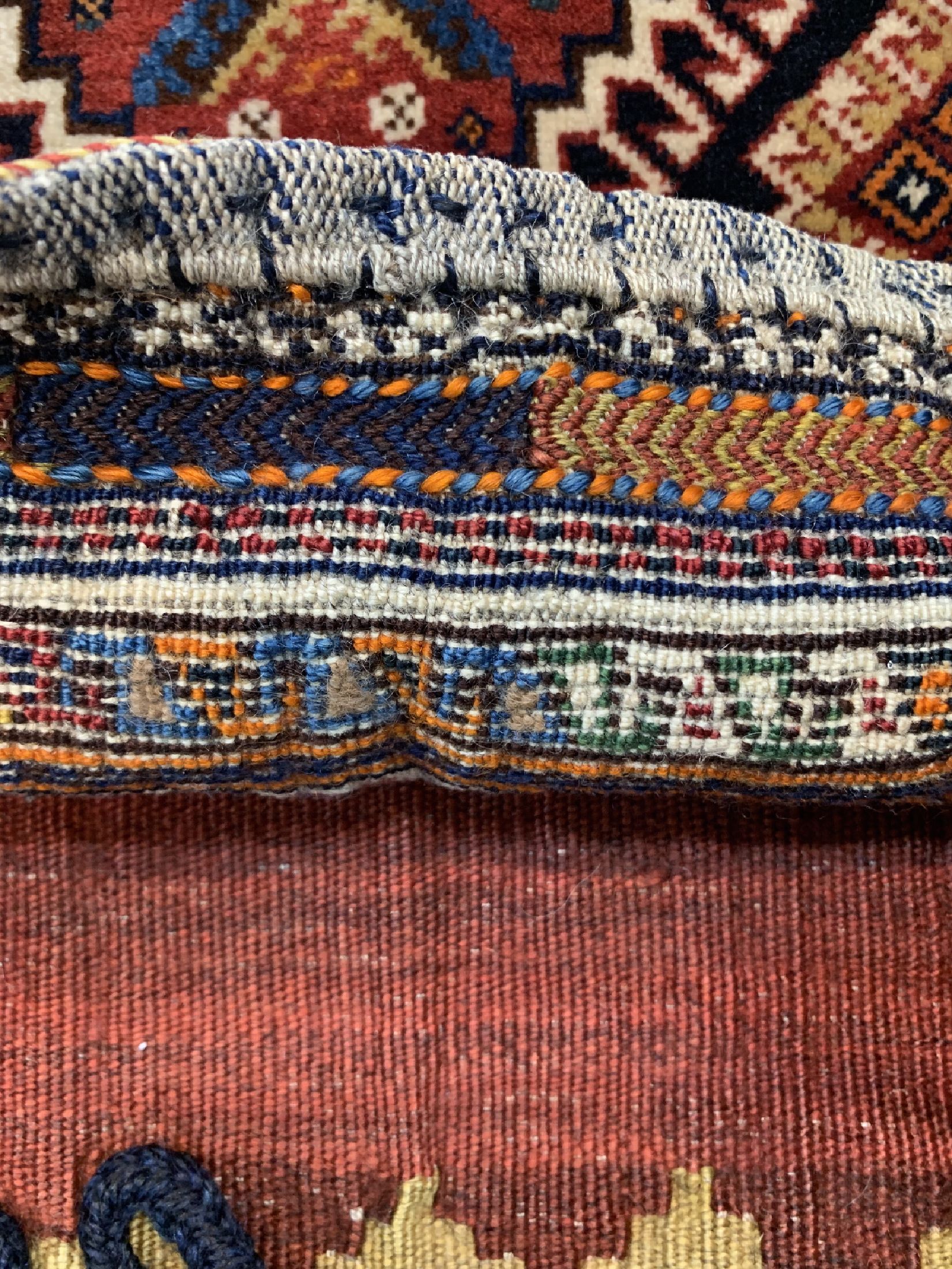 Detail e: 1 paar Ghaschgai Taschen, Persien, um 1900,Wolle auf Wolle, ca. 52 x 52 cm, EHZ: 2