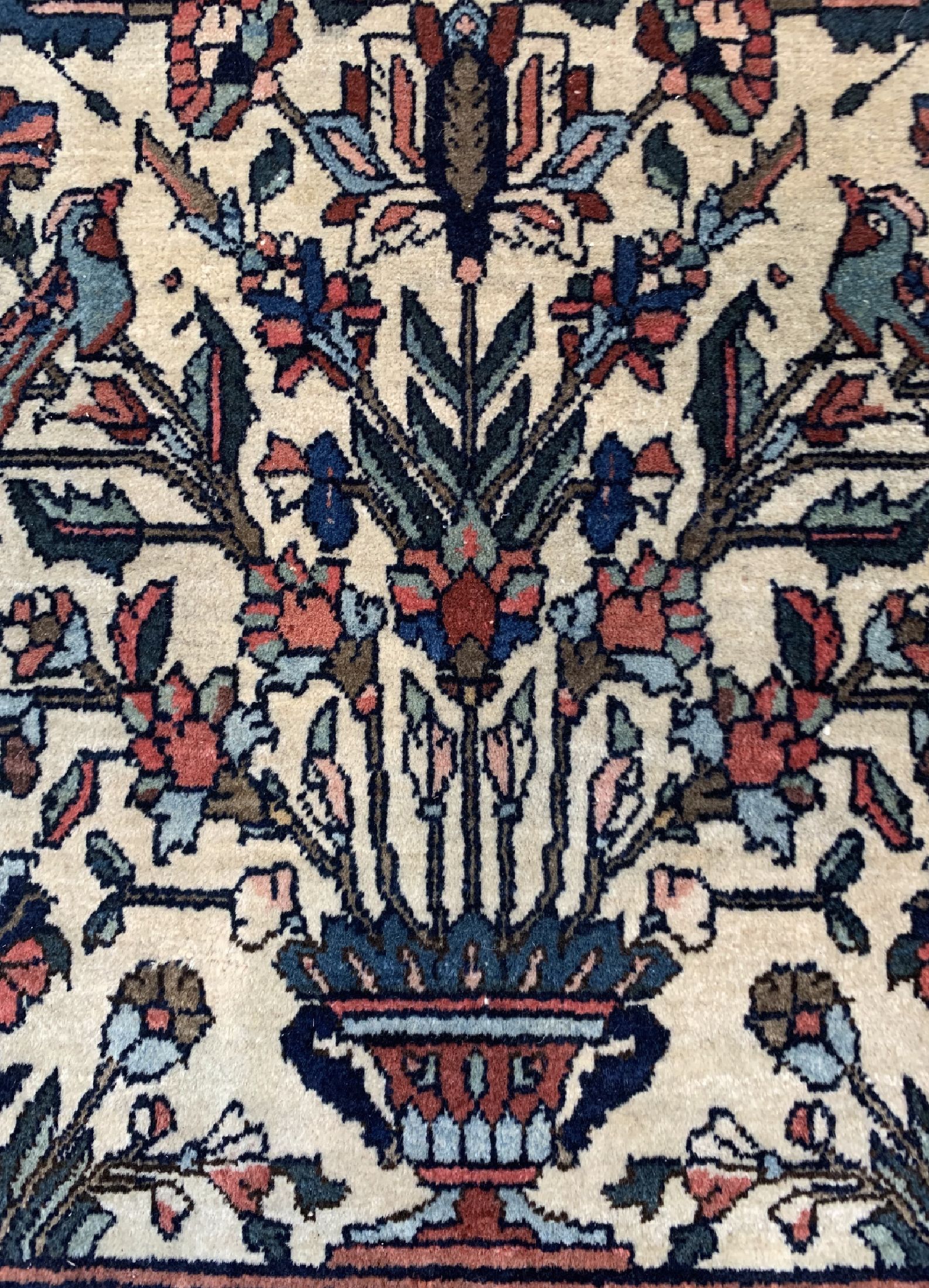 Detail c: 3 Lots aus 1 Poschti & 2 Taschen, Persien, um 1900/1920, Wolle auf Wolle, ca. 53 x 50 cm, EHZ: 3