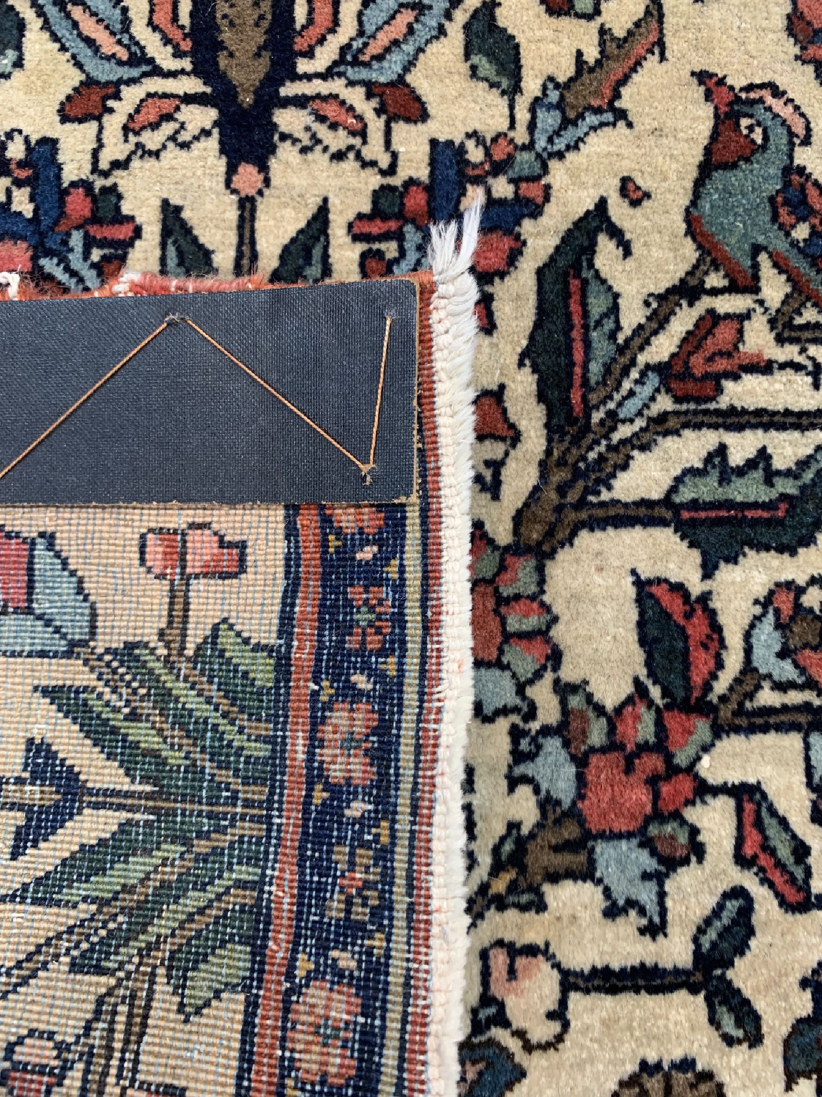 Detail e: 3 Lots aus 1 Poschti & 2 Taschen, Persien, um 1900/1920, Wolle auf Wolle, ca. 53 x 50 cm, EHZ: 3