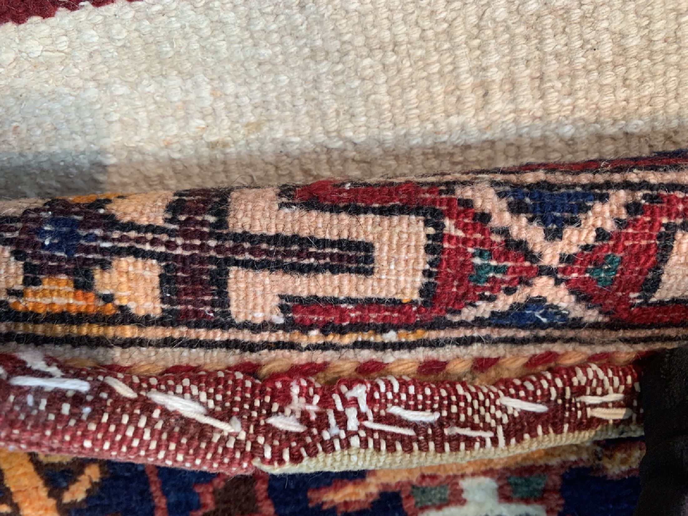 Detail b: 4 Doppeltaschen, Persien/Türkei, um 1940/1950, Wolle auf Wolle, ca. 170 x 75 cm, EHZ: 3