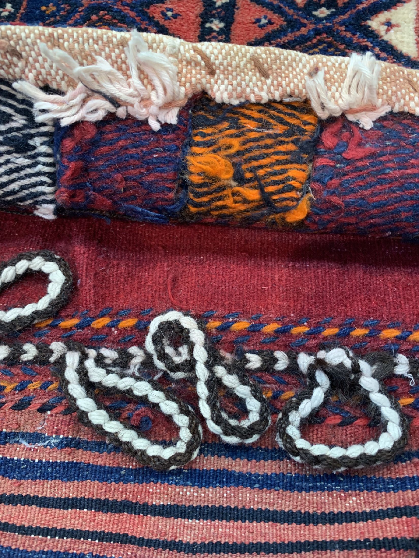 Detail d: 4 Doppeltaschen, Persien/Türkei, um 1940/1950, Wolle auf Wolle, ca. 170 x 75 cm, EHZ: 3