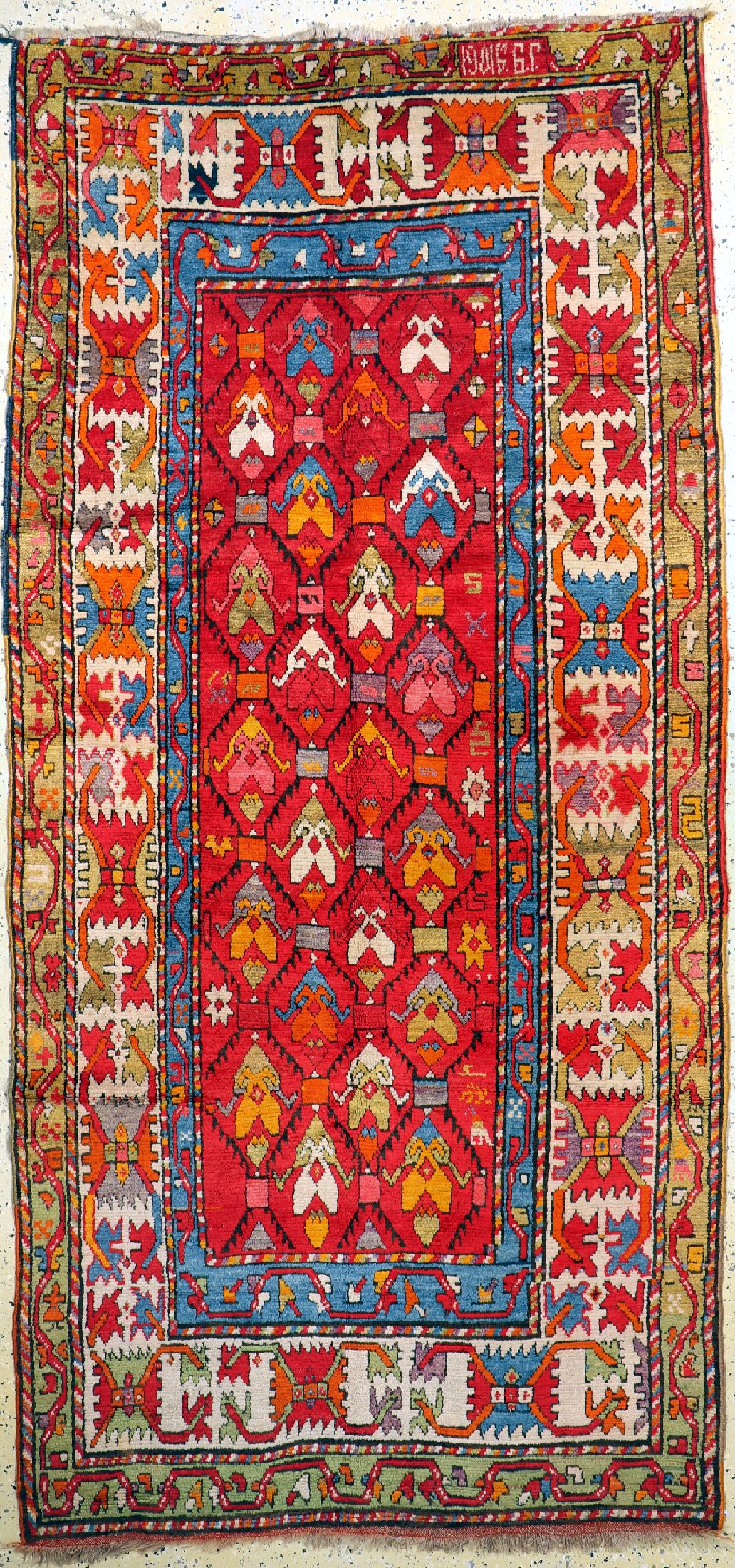 Armenischer Kazak, Kaukasus, datiert 1901, Wolle auf Wolle, ca. 278 x 133 cm, EHZ: 2