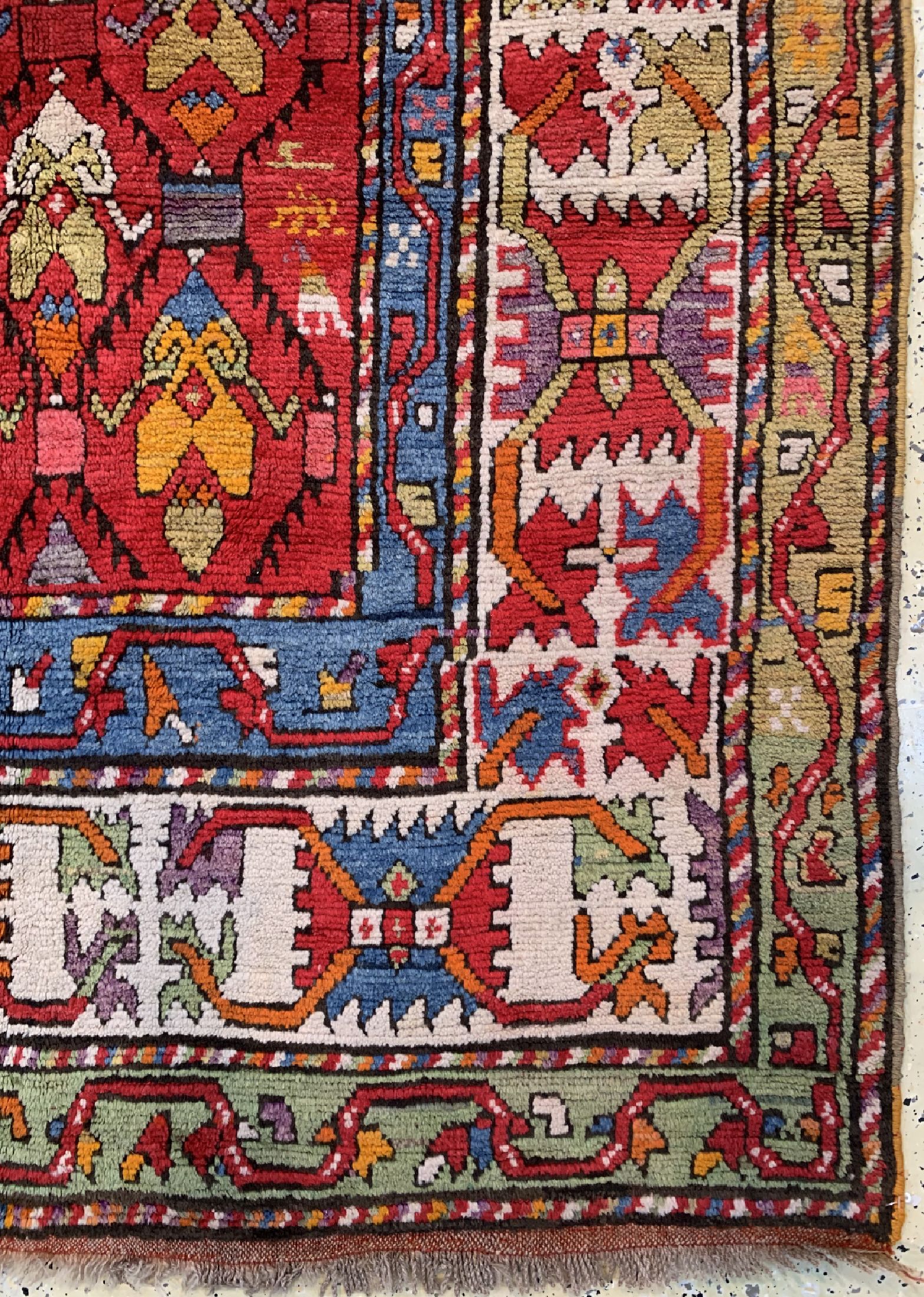Detail a: Armenischer Kazak, Kaukasus, datiert 1901, Wolle auf Wolle, ca. 278 x 133 cm, EHZ: 2