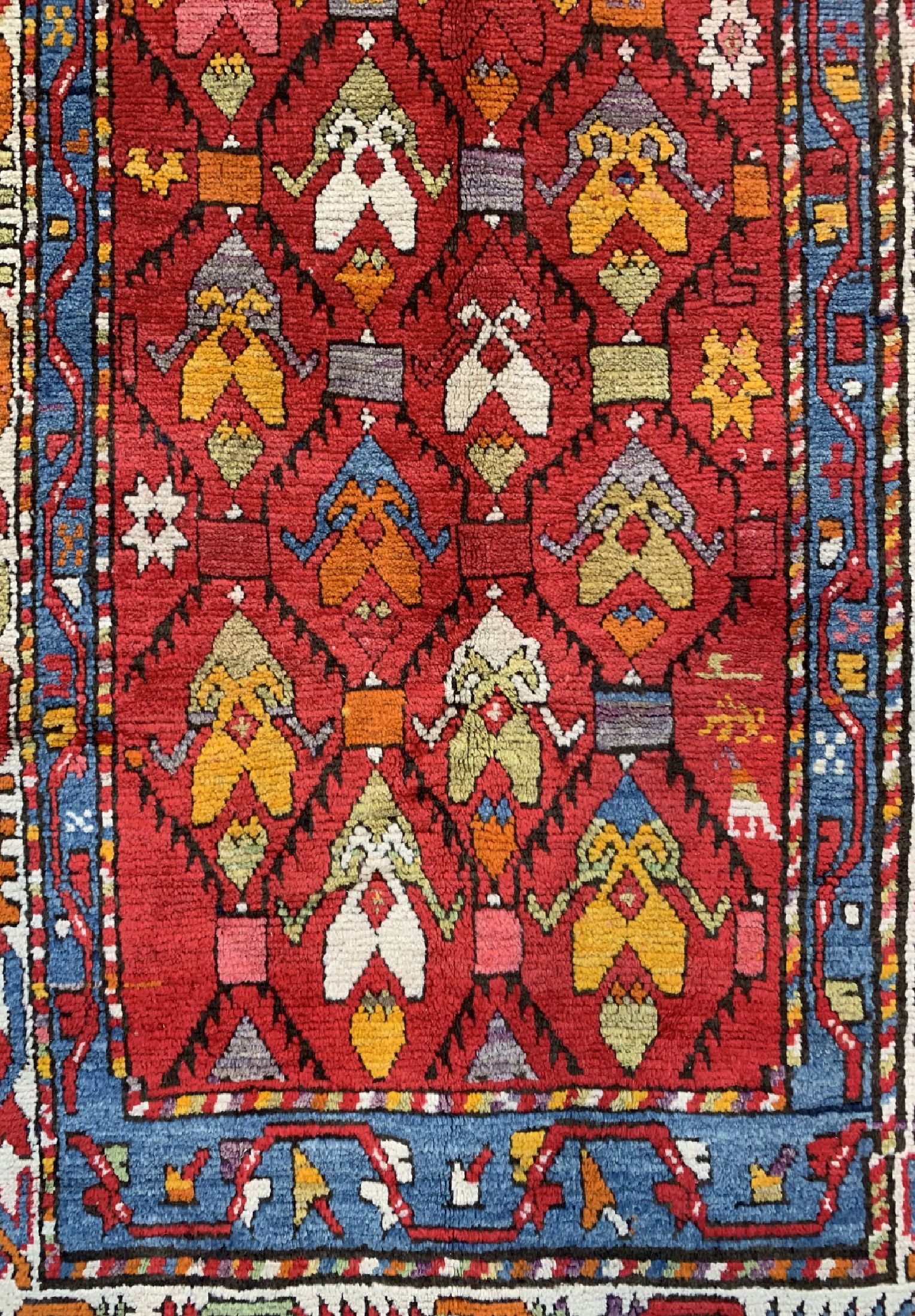 Detail b: Armenischer Kazak, Kaukasus, datiert 1901, Wolle auf Wolle, ca. 278 x 133 cm, EHZ: 2