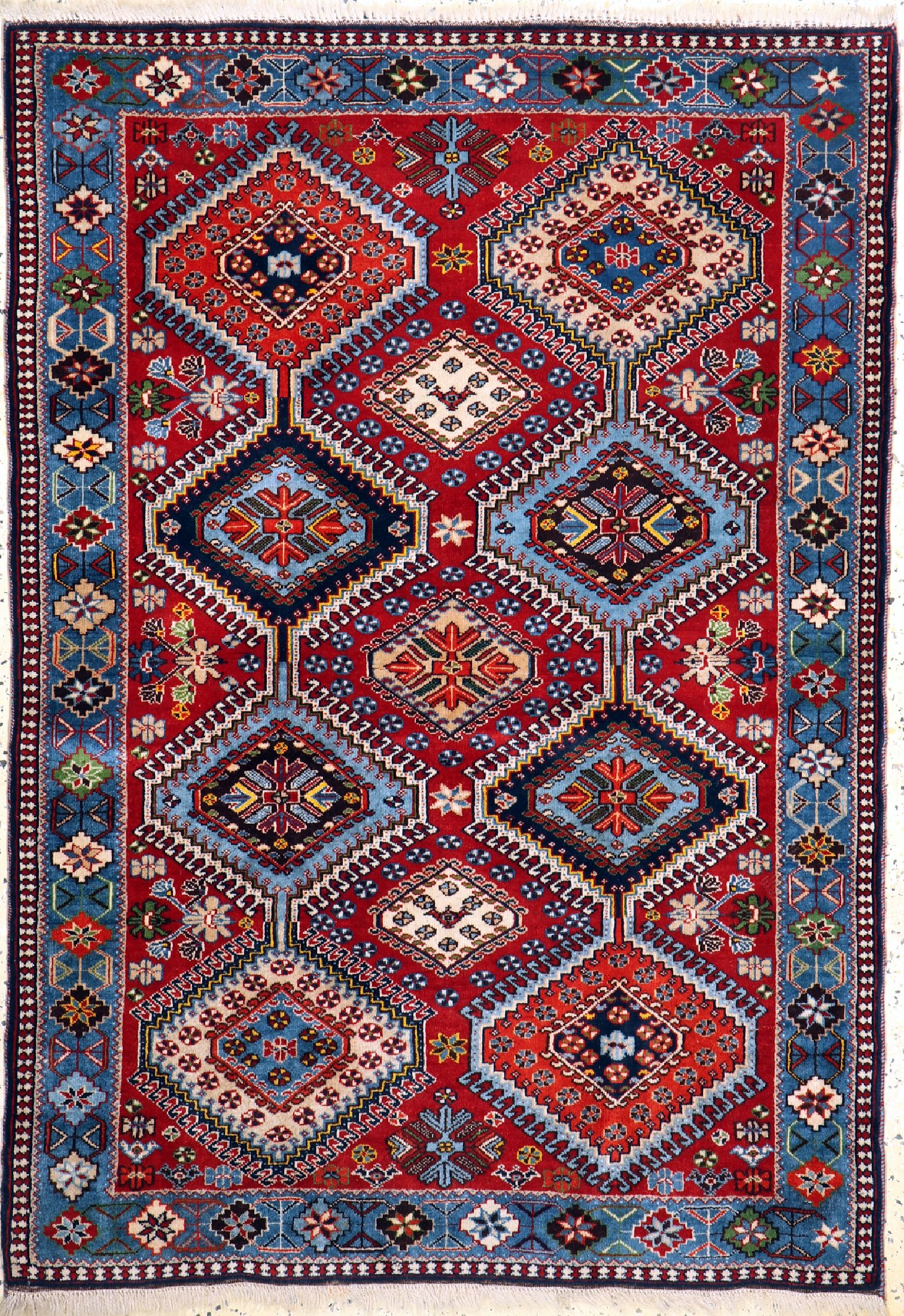 Yalameh, Persien, ca. 50 Jahre, Wolle auf Wolle, ca. 150 x 106 cm, EHZ: 1-2
