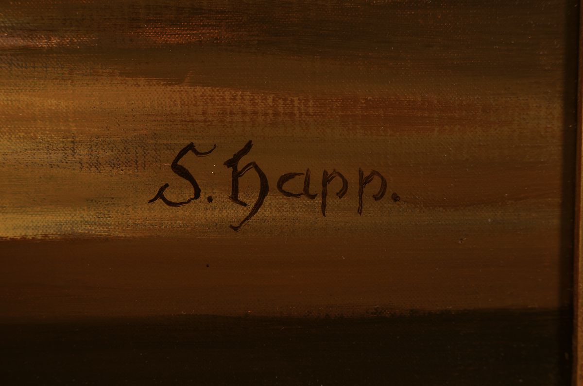 Detail a: Sepp Happ, geb. 1912 Bad Brückenau, Stillleben mit Feldblumen, Öl/Lwd, rechts unten signiert, ca. 70x60cm, R. ca. 89x79cm, mit Urkunde des ...