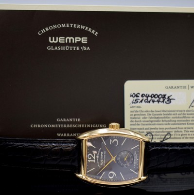 26700181c - WEMPE Chronometerwerke - GLASHÜTTE i/SA Chronometer Herrenarmbanduhr Referenz WG040007 in RoseG 750/000