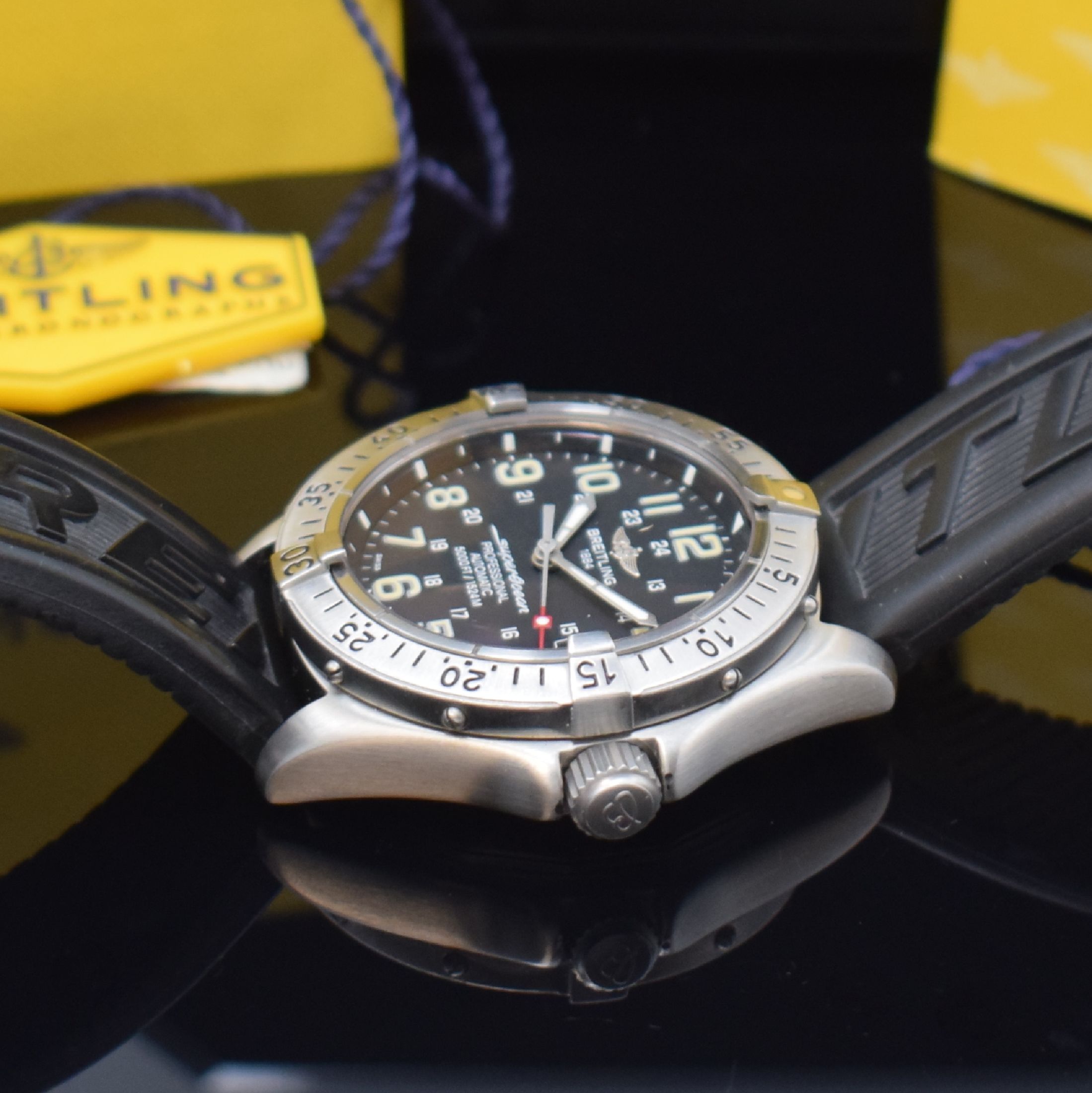 Detail c: BREITLING Herrenarmbanduhr Modell Superocean Professional Referenz A17345, Automatik, Chronometer in Edelstahl inkl. orig. Kautschukband m. orig. ...