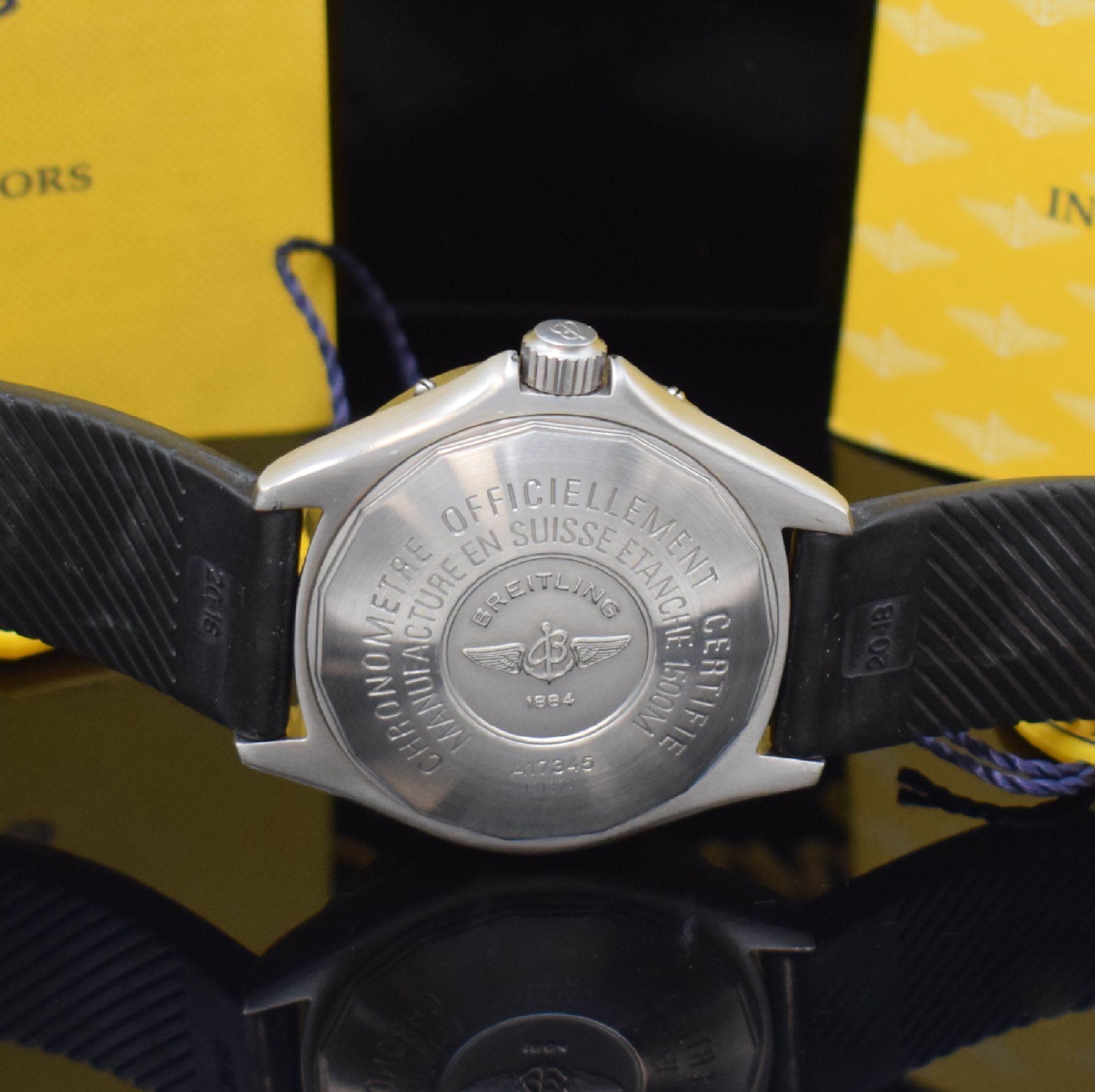 Detail d: BREITLING Herrenarmbanduhr Modell Superocean Professional Referenz A17345, Automatik, Chronometer in Edelstahl inkl. orig. Kautschukband m. orig. ...