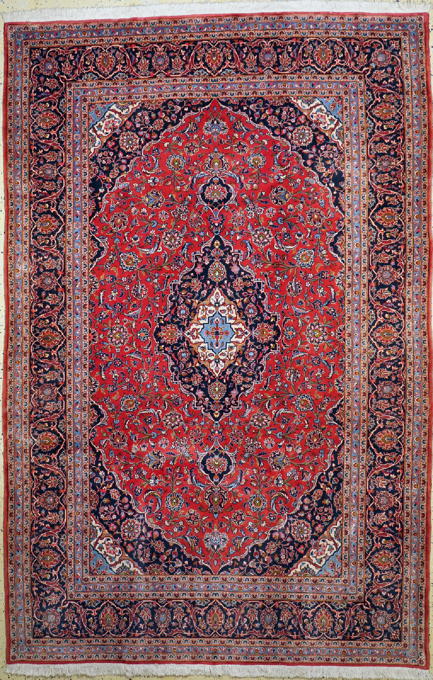 Keschan Kork fein, Persien, ca. 40 Jahre, Korkwolle auf Baumwolle, ca. 316 x 207 cm, EHZ: 1-2