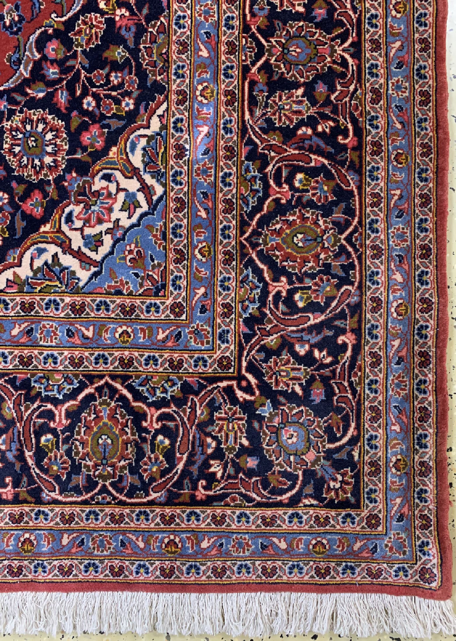 Detail a: Keschan Kork fein, Persien, ca. 40 Jahre, Korkwolle auf Baumwolle, ca. 316 x 207 cm, EHZ: 1-2