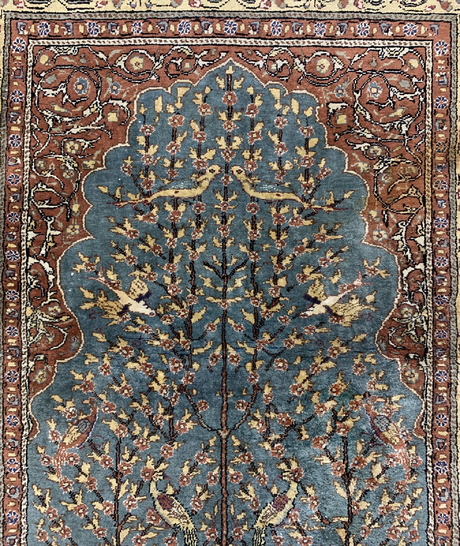 Detail b: Kayseri Flosch, Türkei, ca. 50 Jahre, merzerisierte Baumwolle, ca. 170 x 125 cm, EHZ: 2