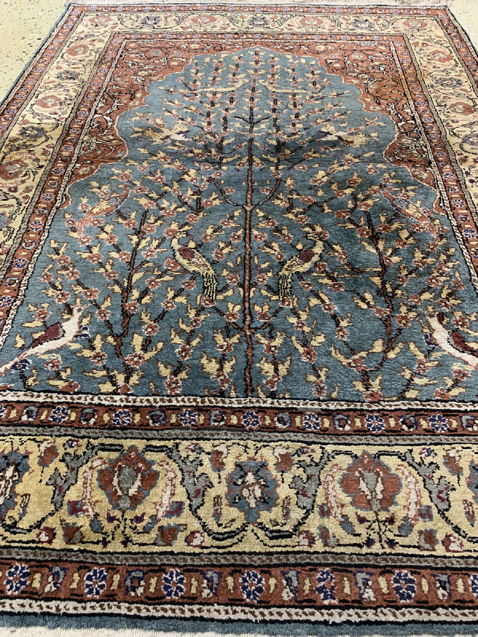 Detail c: Kayseri Flosch, Türkei, ca. 50 Jahre, merzerisierte Baumwolle, ca. 170 x 125 cm, EHZ: 2