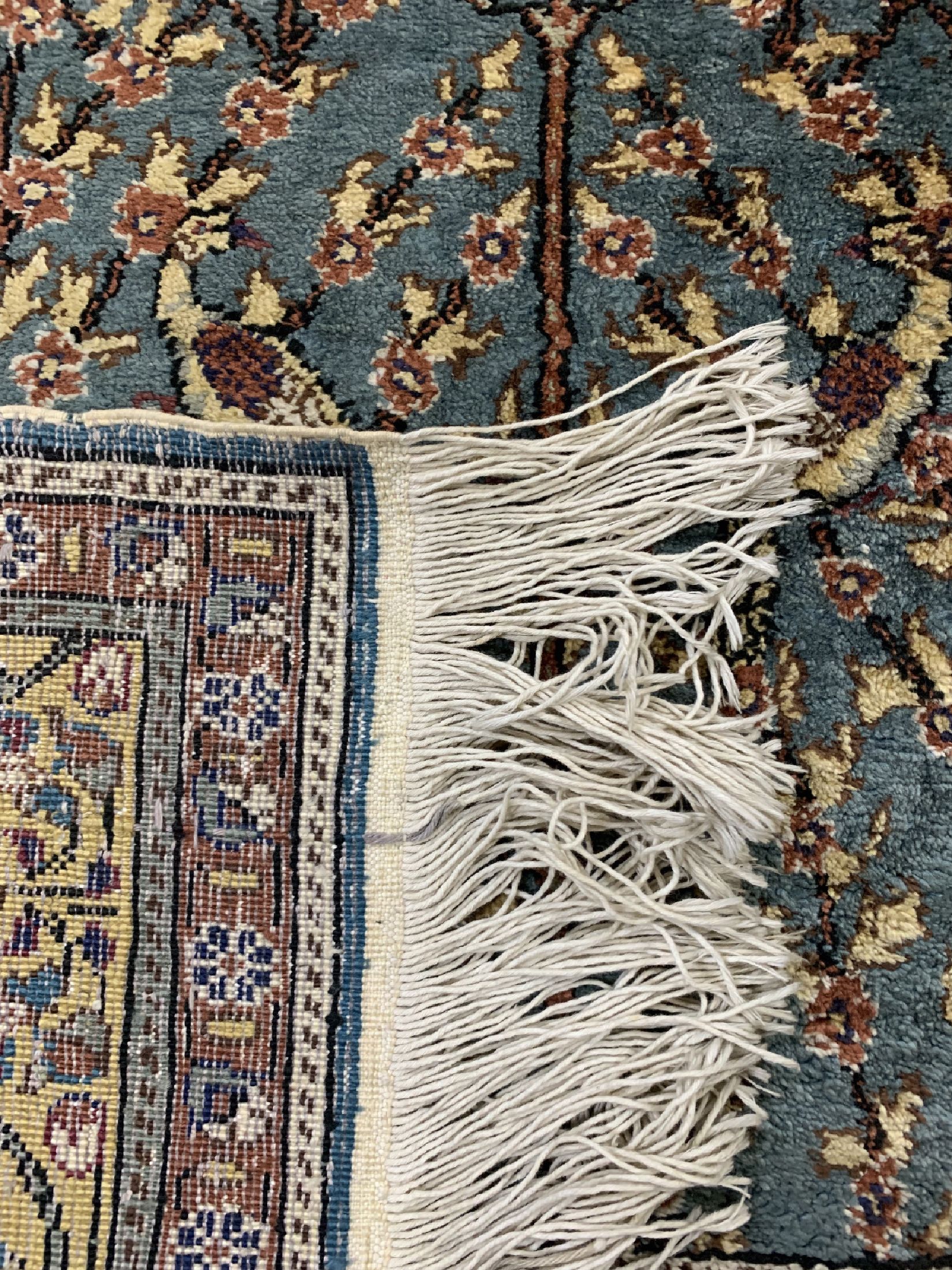 Detail d: Kayseri Flosch, Türkei, ca. 50 Jahre, merzerisierte Baumwolle, ca. 170 x 125 cm, EHZ: 2