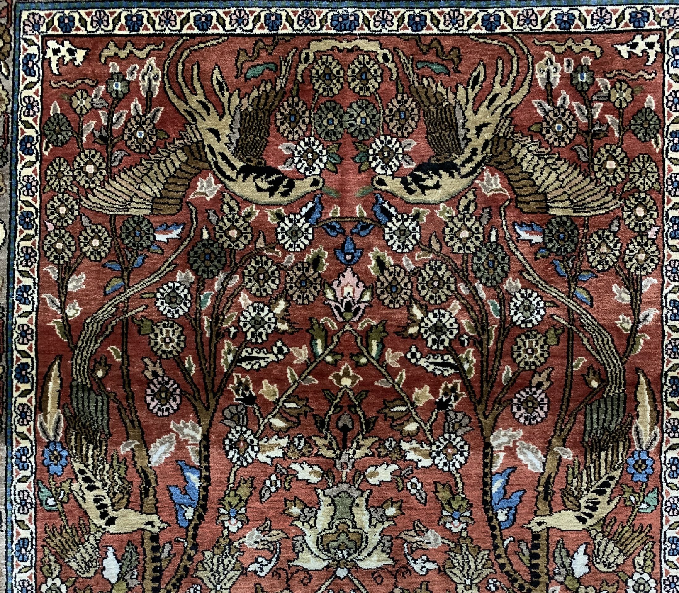 Detail c: Kaschmir Seide, Indien, ca. 40 Jahre, Seideauf Baumwolle, ca. 200 x 120 cm, EHZ: 2