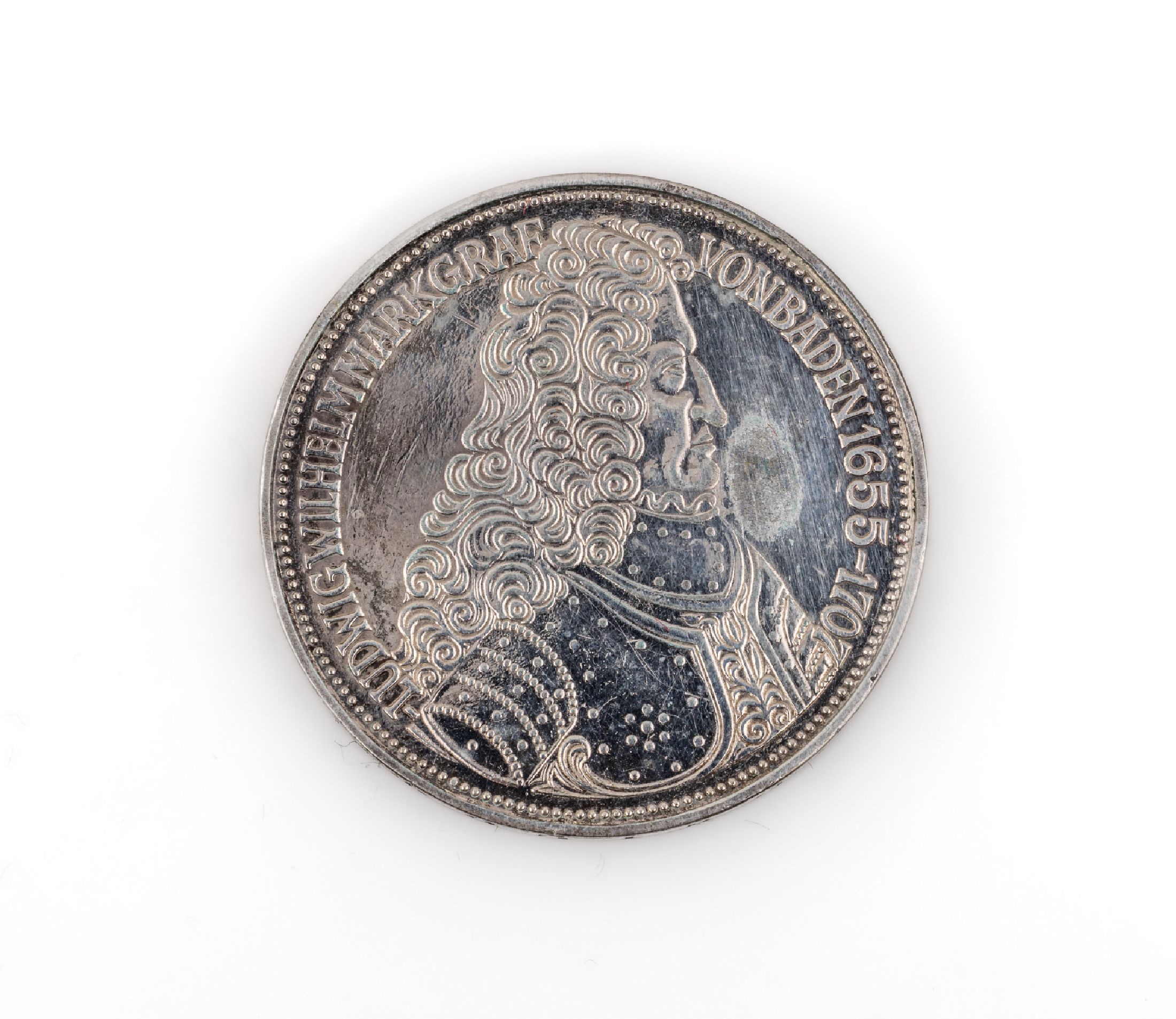 Silbermünze 5 Mark, Deutschland 1955, Markgraf von Baden, Prägemarke G