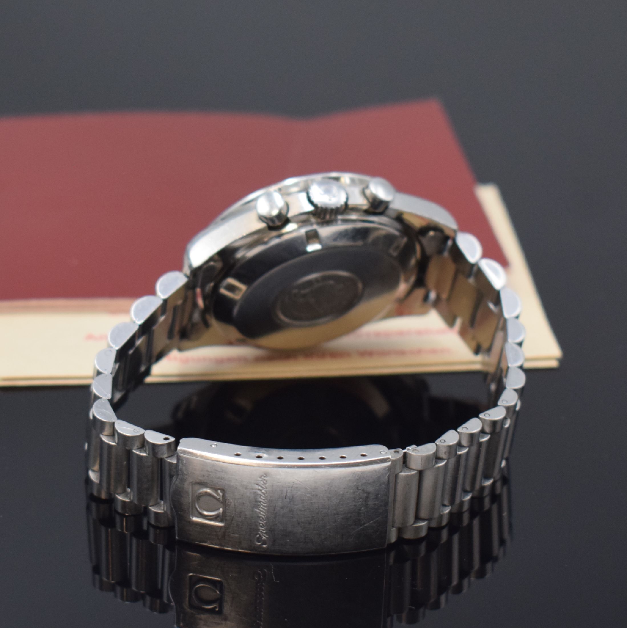 Detail b: OMEGA extrem seltener Armbandchronograph Speedmaster sog. Holy Grail Referenz ST 376.0822, Automatik, in einer Kleinstserie von ca. 1000 Stück ...