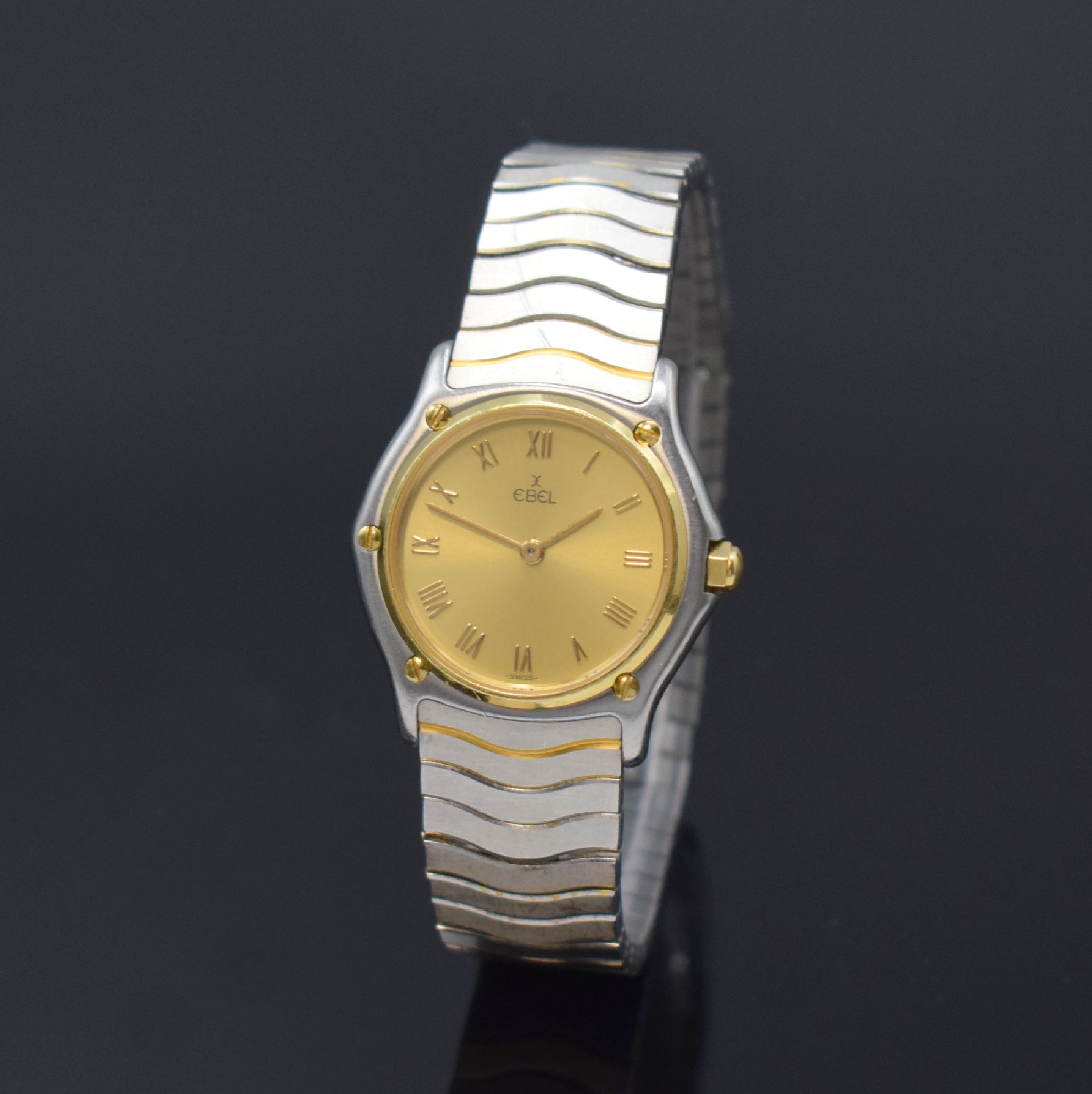 EBEL Sport Classique Damenarmbanduhr Referenz 181908, Schweiz um 2000, quarz, Monocoque- Geh. in Edelstahl/Gold komb., Gliederband m. dopp. ...