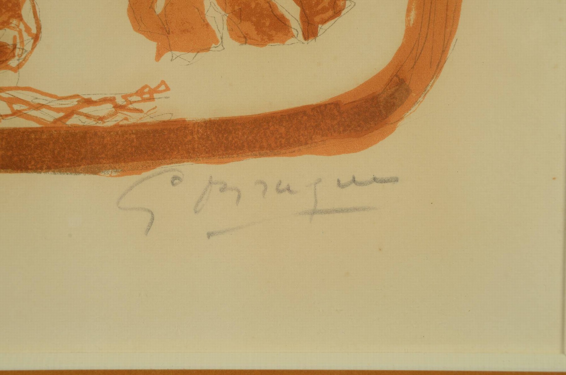 Detail a: George Braque,1882-1963, Fleurs d'autommne, um 1950, handsigniert und nummeriert, Ansicht einer Sonnenblume, unter Glas, PP., hochwertige ...