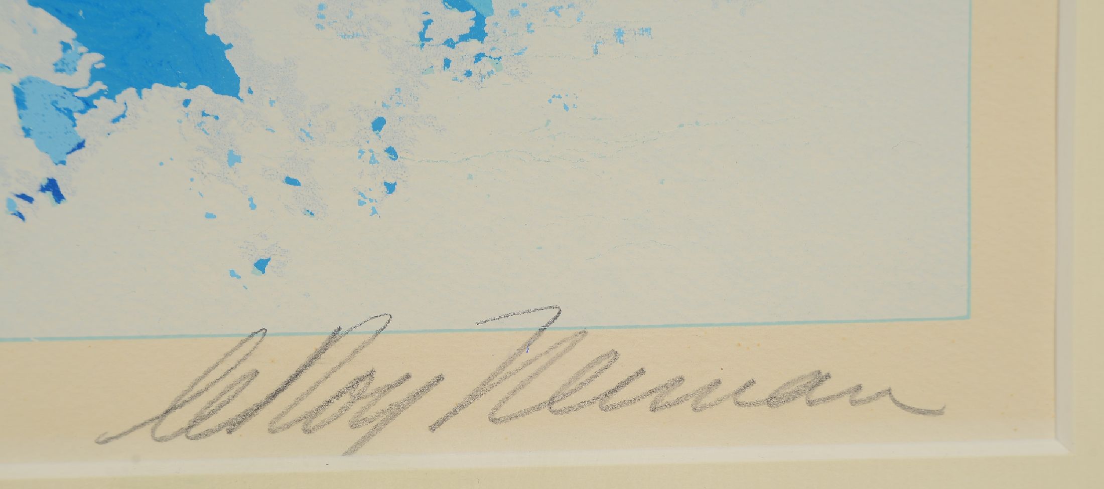 Detail a: LeRoy Neiman, Serigraphie, Skifahrer, num.213/300, handsigniert, Abb. 50 x 29 cm, unter Glas, Rahmen, ca. 73.5 x 50.5 cm, aufwendige Galerierahmung