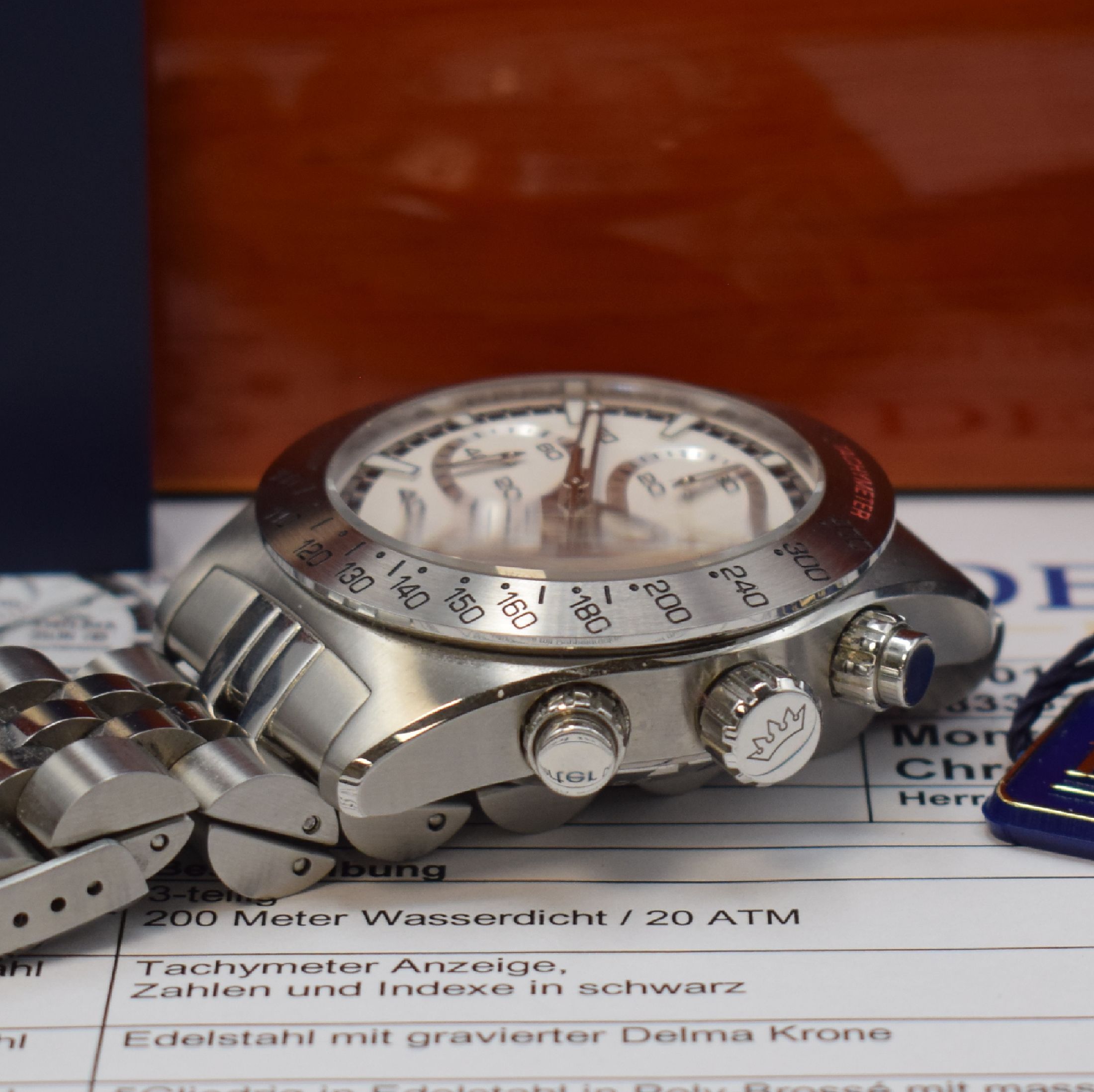 Detail c: DELMA Herrenchronograph Montego in Stahl Referenz 41701.732.6.011, Schweiz um 2020, Automatik, beids. verg. Geh., Boden u. Krone verschr., Saphirgl., ...