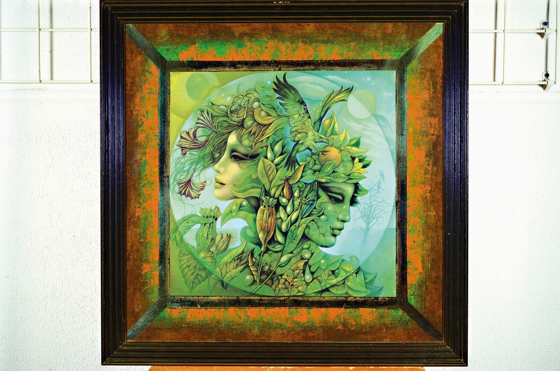 Detail l: Albert Belasco, geb. 1938 London, 4 Farbsiebdrucke zu den Jahreszeiten, alle handsign. und num. 113/120, je ca. 40x40cm, PP, u.Gl., R. ca. 65x65cm