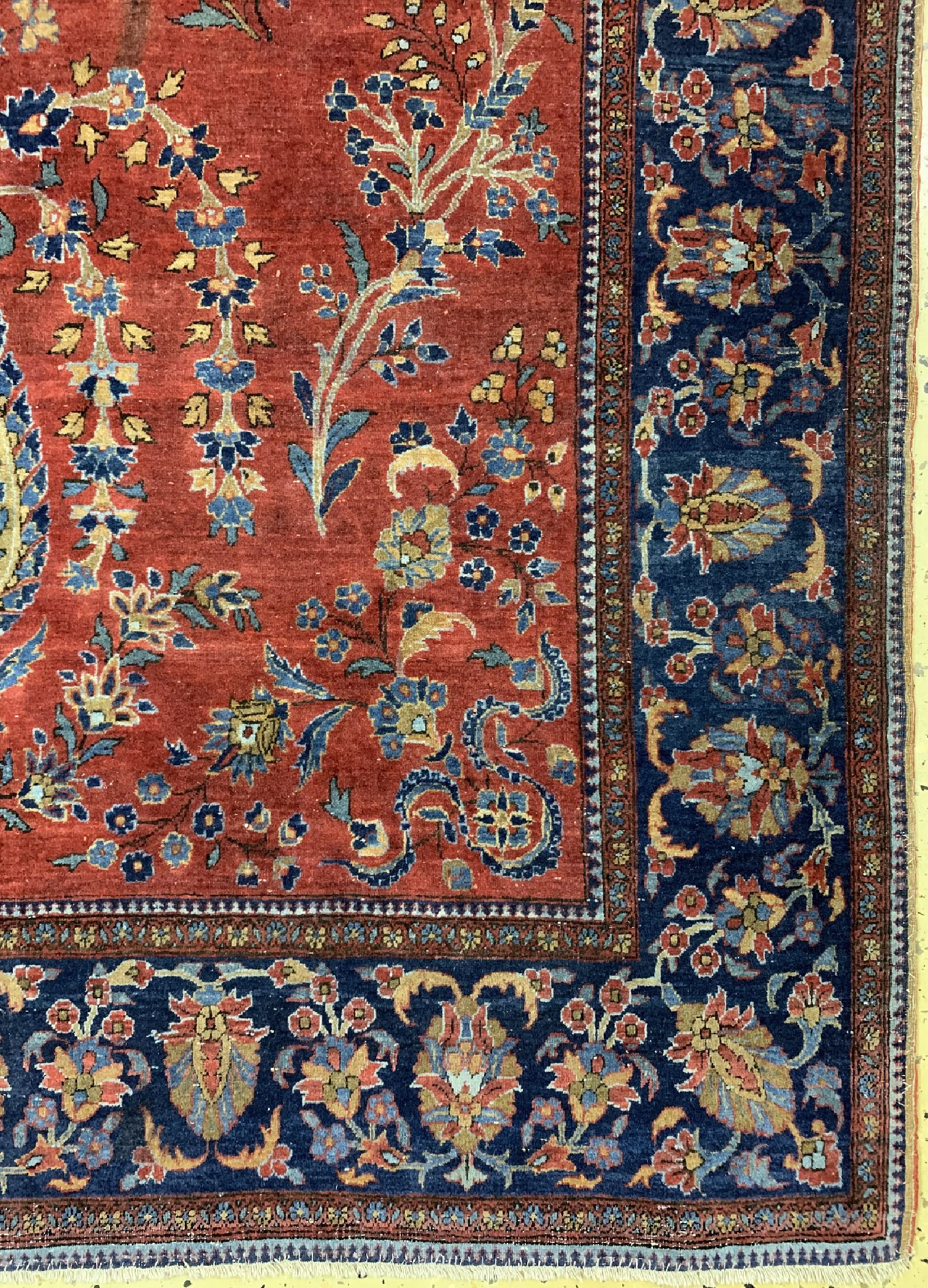 Detail a: Us Re-Import Keschan antik, Persien, um 1900, Manchester-Korkwolle, ca. 197 x 135 cm, EHZ: 3