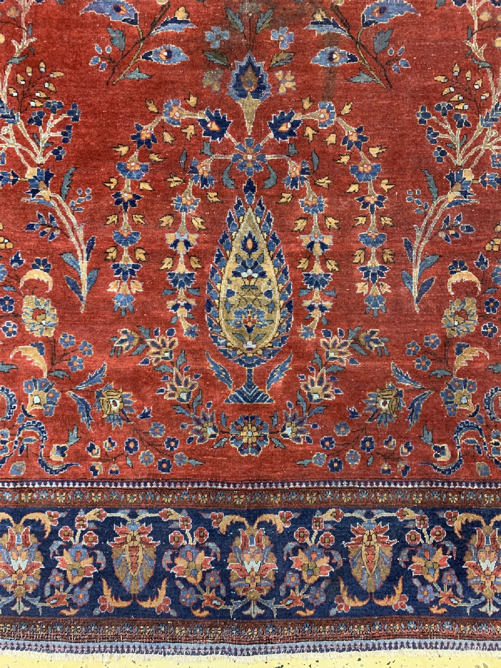 Detail b: Us Re-Import Keschan antik, Persien, um 1900, Manchester-Korkwolle, ca. 197 x 135 cm, EHZ: 3