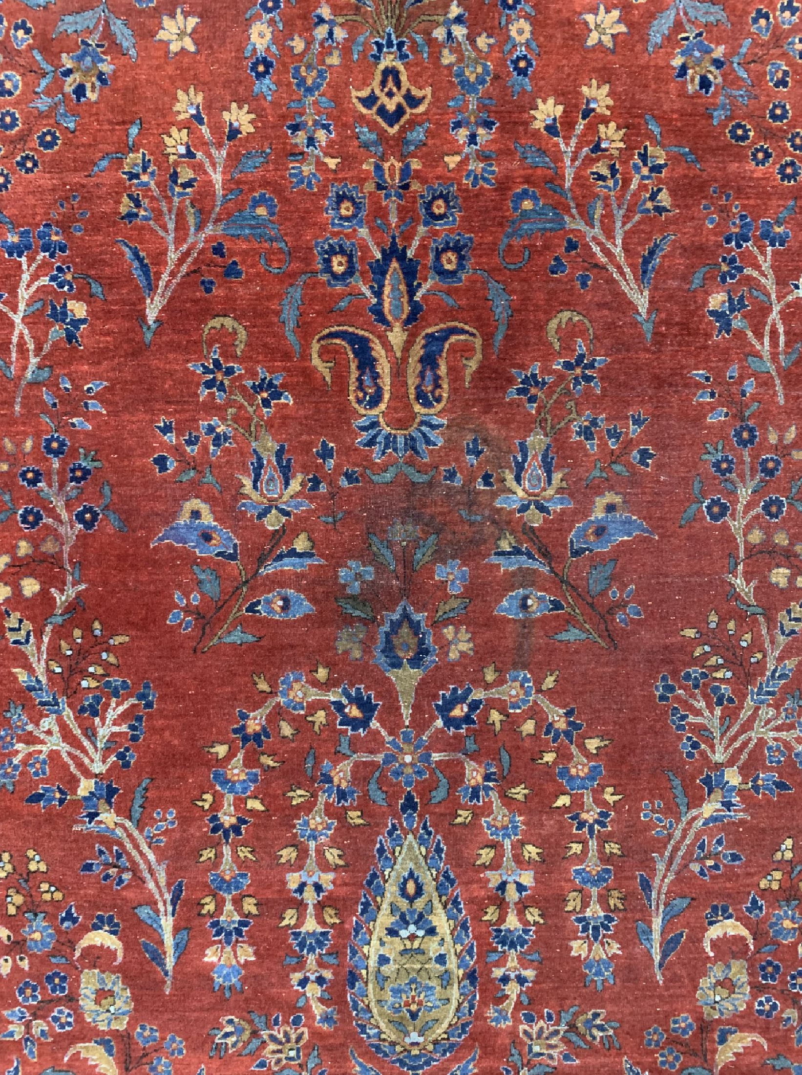 Detail c: Us Re-Import Keschan antik, Persien, um 1900, Manchester-Korkwolle, ca. 197 x 135 cm, EHZ: 3