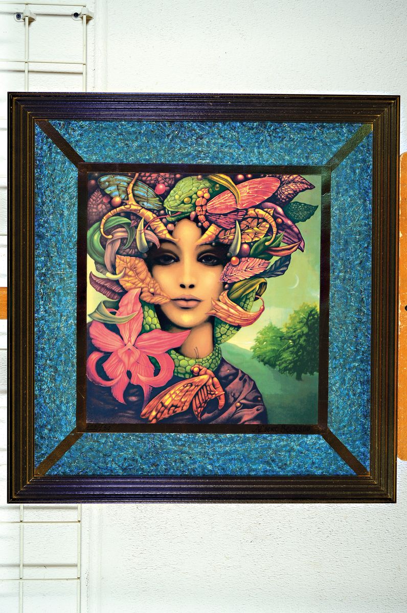 Alberto Belasco, geb. 1938 London, Eva, Farbserigraphie, signiert, num. 122/180, ca. 40x37cm, PP, u.Gl., R. ca. 65x62cm