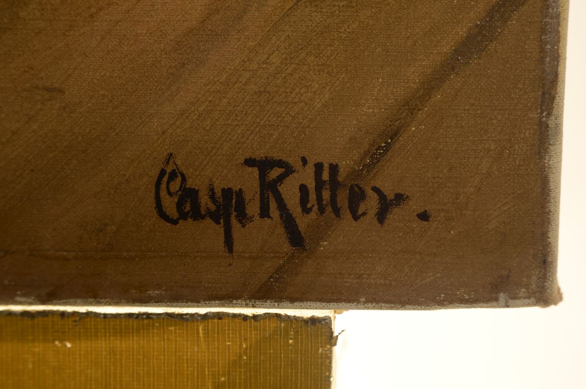 Detail a: Caspar Ritter, 1861 Esslingen-1923 Ermatingen, Studium in Winterthur und München, 1887/88 Lehrer am Städel in Frankfurt, ab 1888 Lehrer für ...