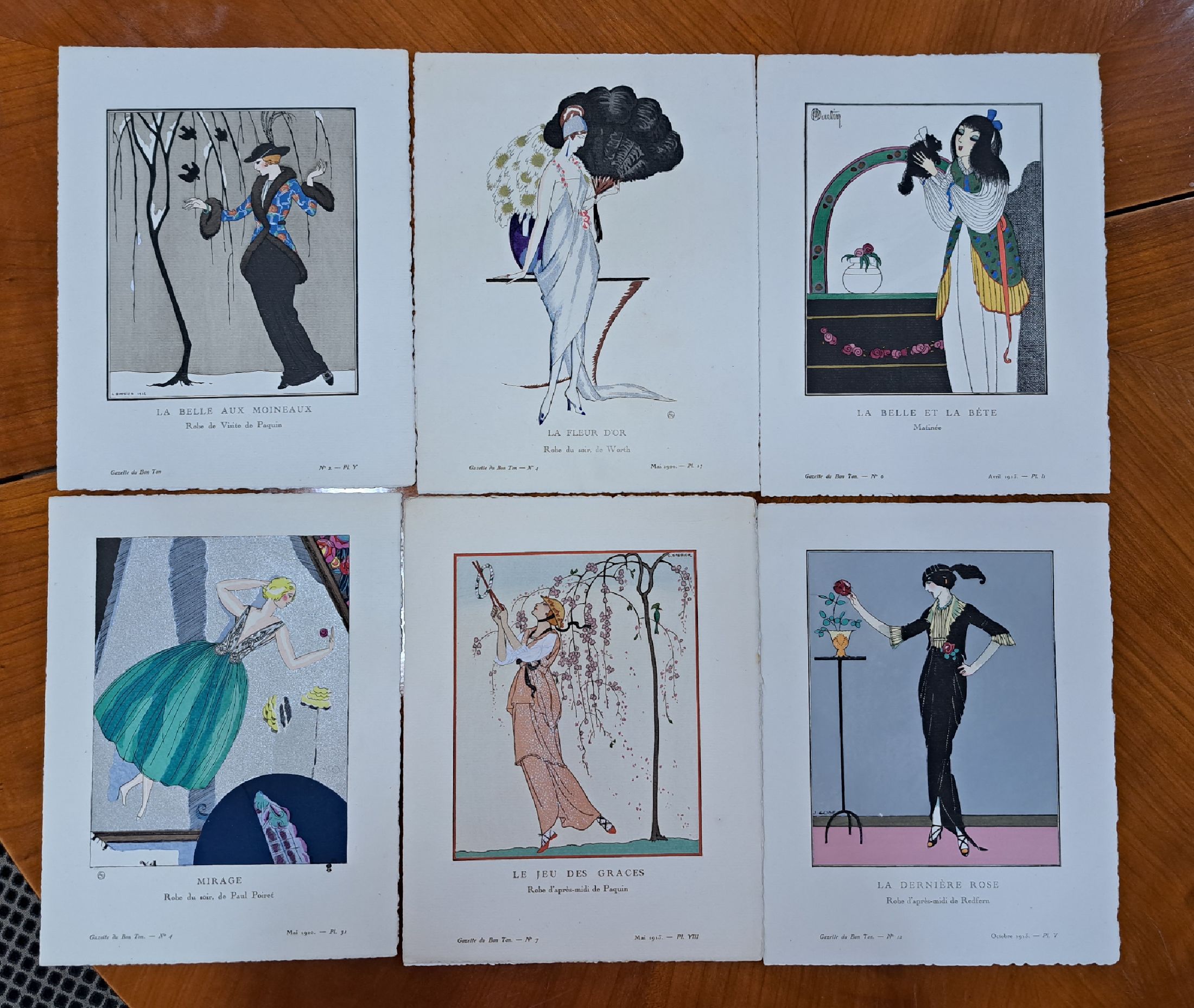 Detail a: 20 Modestiche, Costume Paris, aus der Jugendstil- u. Art-Deco Zeit, 8 Stiche aus der Gazette du Bon Ton, 1913 und 1920 und 13 Stiche aus Journal des ...