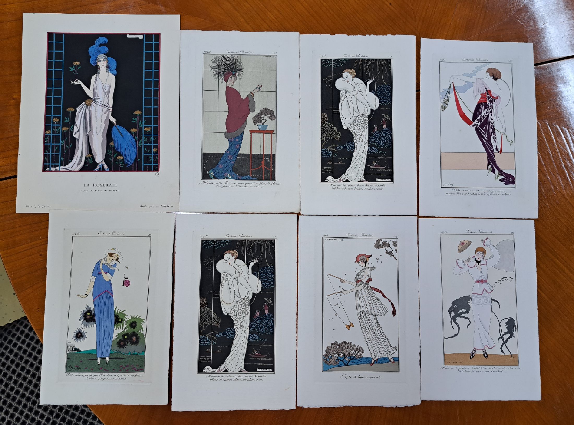 Detail c: 20 Modestiche, Costume Paris, aus der Jugendstil- u. Art-Deco Zeit, 8 Stiche aus der Gazette du Bon Ton, 1913 und 1920 und 13 Stiche aus Journal des ...