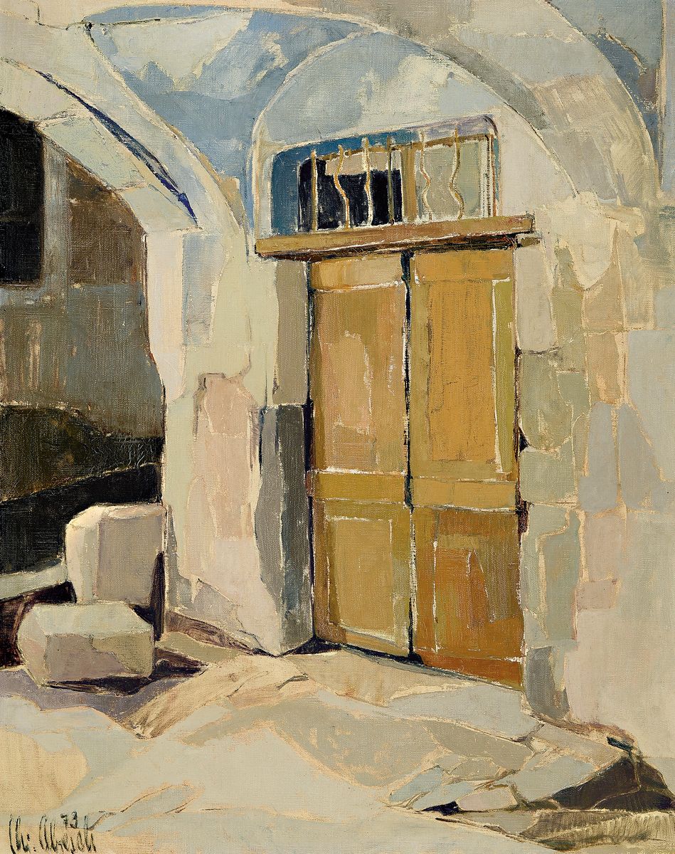 Christel Abresch, 1931 Sulzbach-2011 Neustadt/Wstr., Stille über dem Land der Ardeche, Öl/Lwd, links unten signiert und dat. 78, ca. 81x66cm, R. ...
