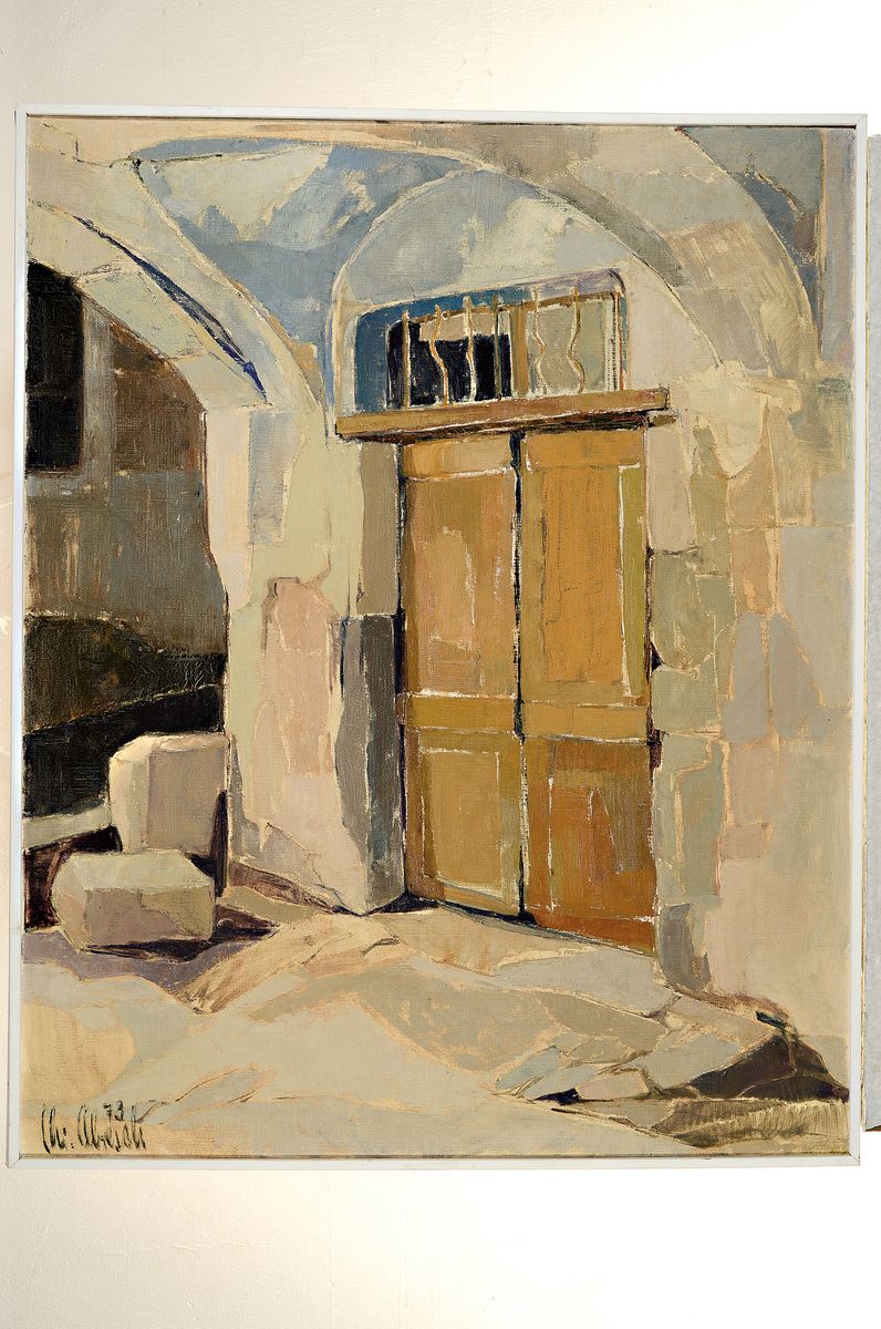 Detail k: Christel Abresch, 1931 Sulzbach-2011 Neustadt/Wstr., Stille über dem Land der Ardeche, Öl/Lwd, links unten signiert und dat. 78, ca. 81x66cm, R. ...