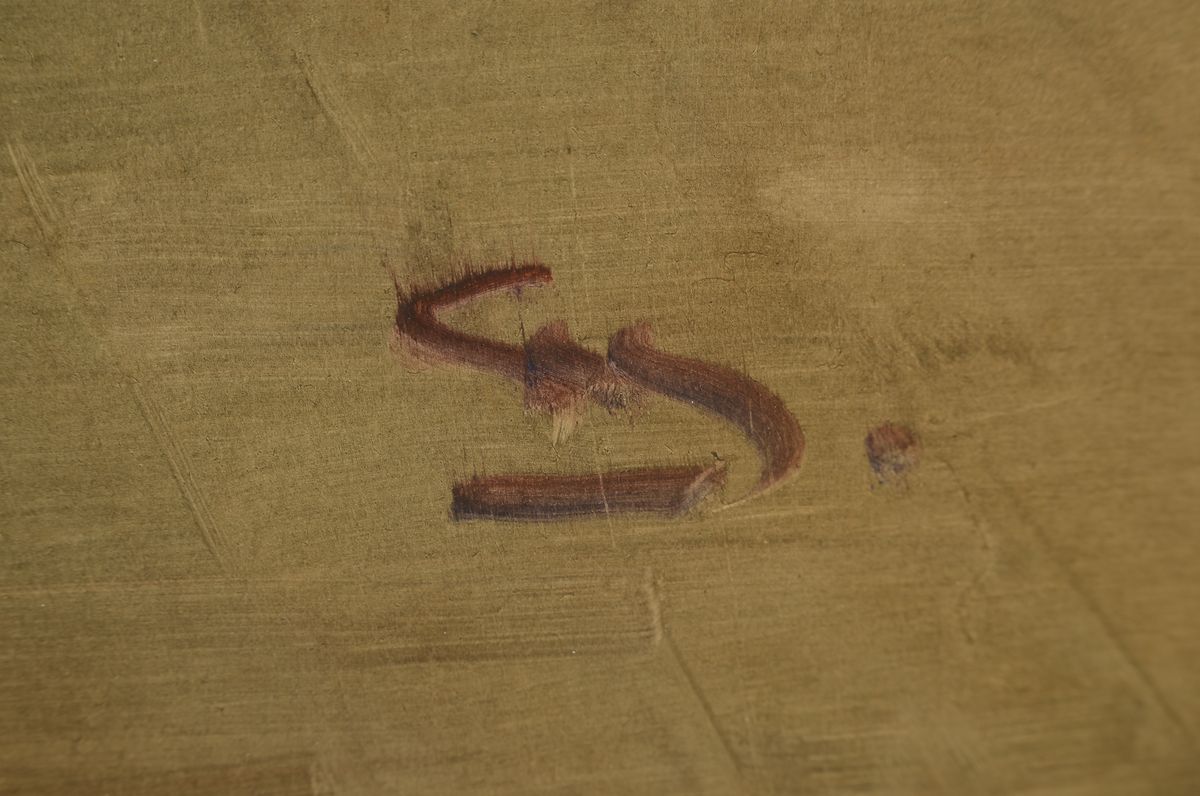 Detail a: Wilhelm Schreuer, 1866 Wesel-1933 Düsseldorf, Stammtisch Interieur mit zwei Herrengruppen, dunkler vertäfelter Raum mit Blick in die hell ...