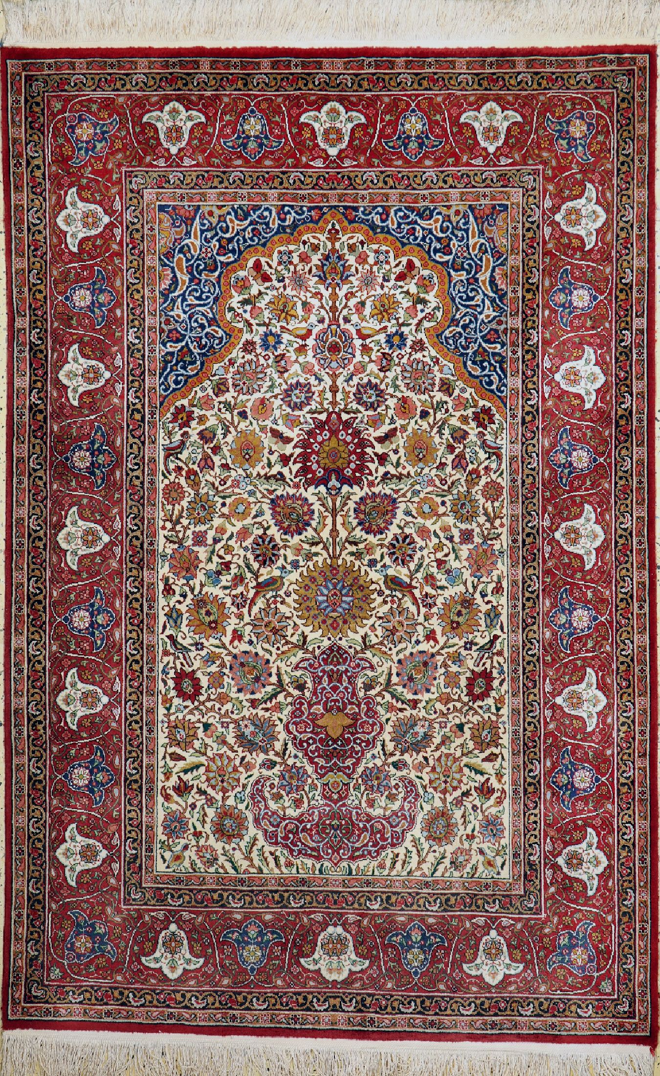 Lahor, Pakistan, ca. 40 Jahre, Wolle auf Baumwolle, ca. 200 x 130 cm, EHZ: 1-2