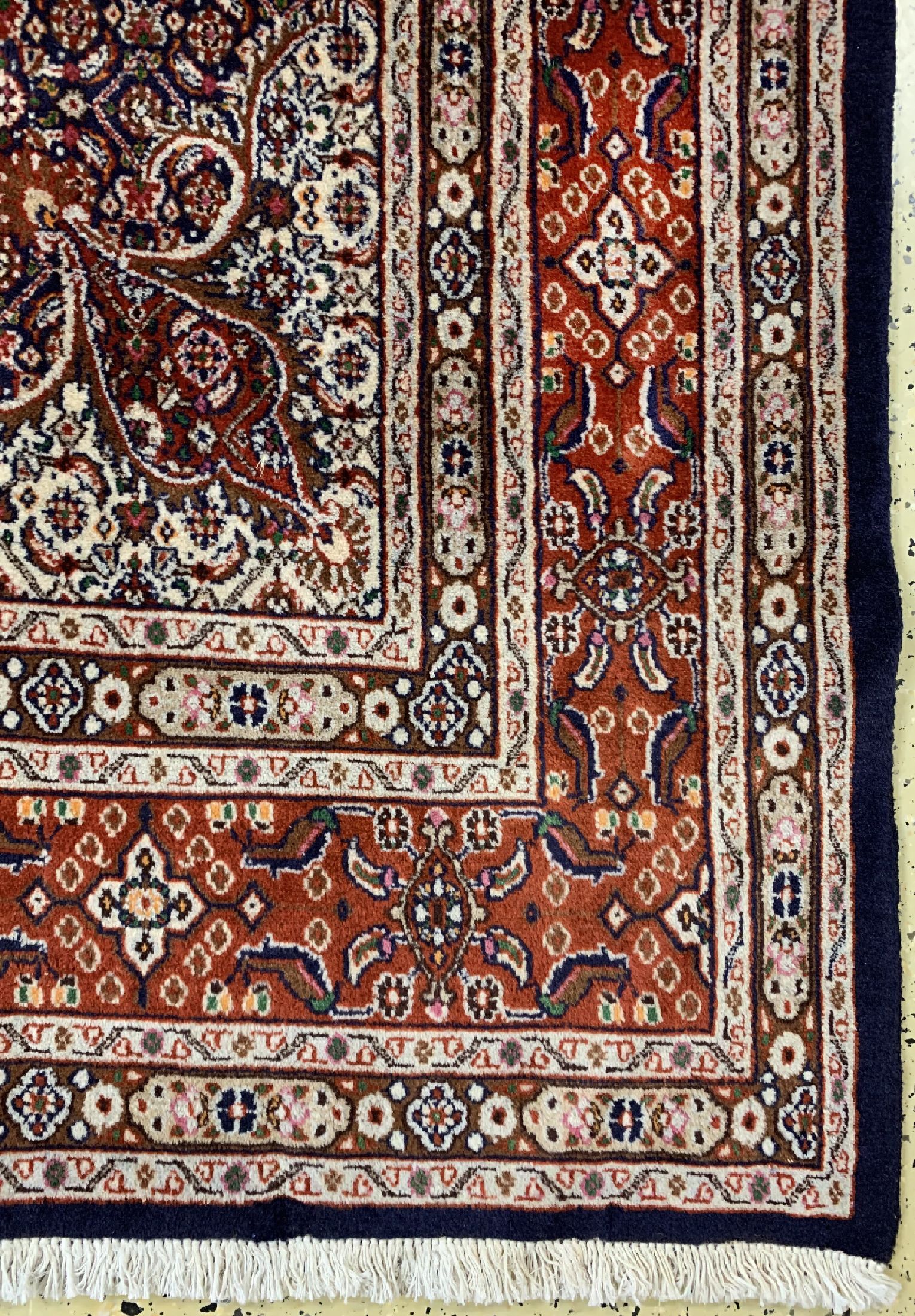 Detail a: Mud, Persien, ca. 50 Jahre, Wolle auf Baumwolle, ca. 293 x 208 cm, gereinigt, EHZ: 1-2