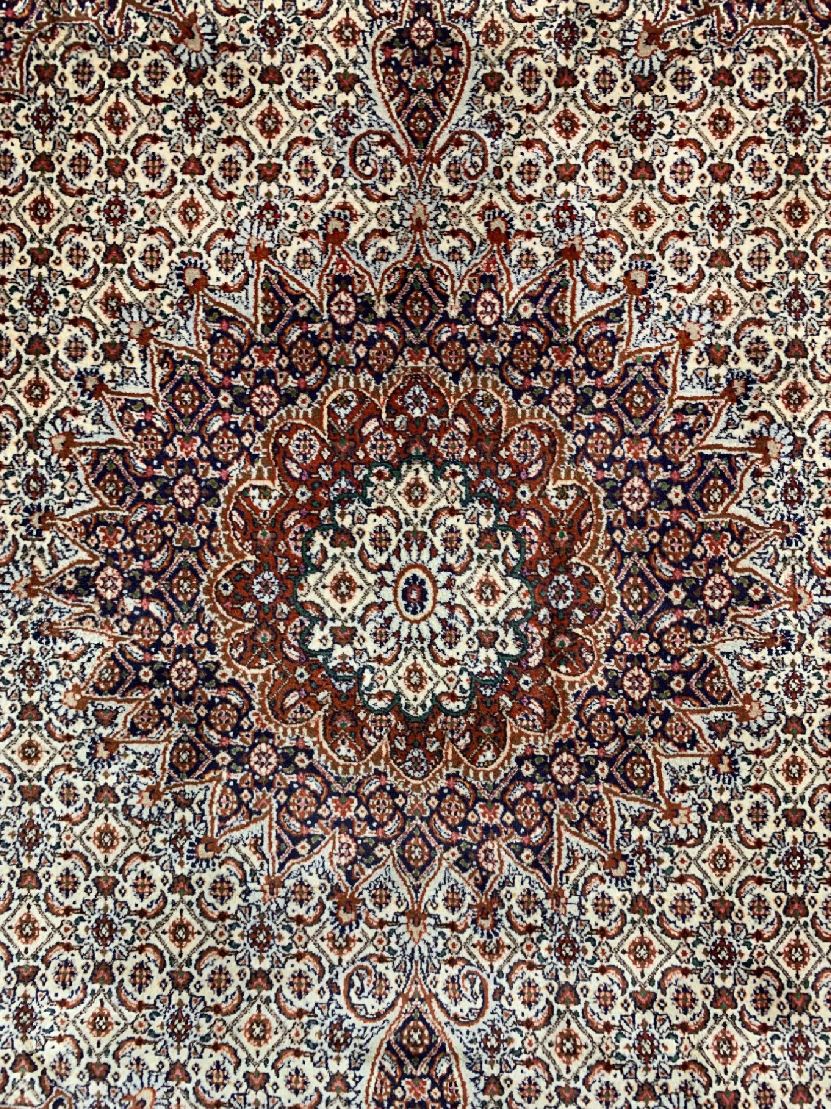 Detail c: Mud, Persien, ca. 50 Jahre, Wolle auf Baumwolle, ca. 293 x 208 cm, gereinigt, EHZ: 1-2
